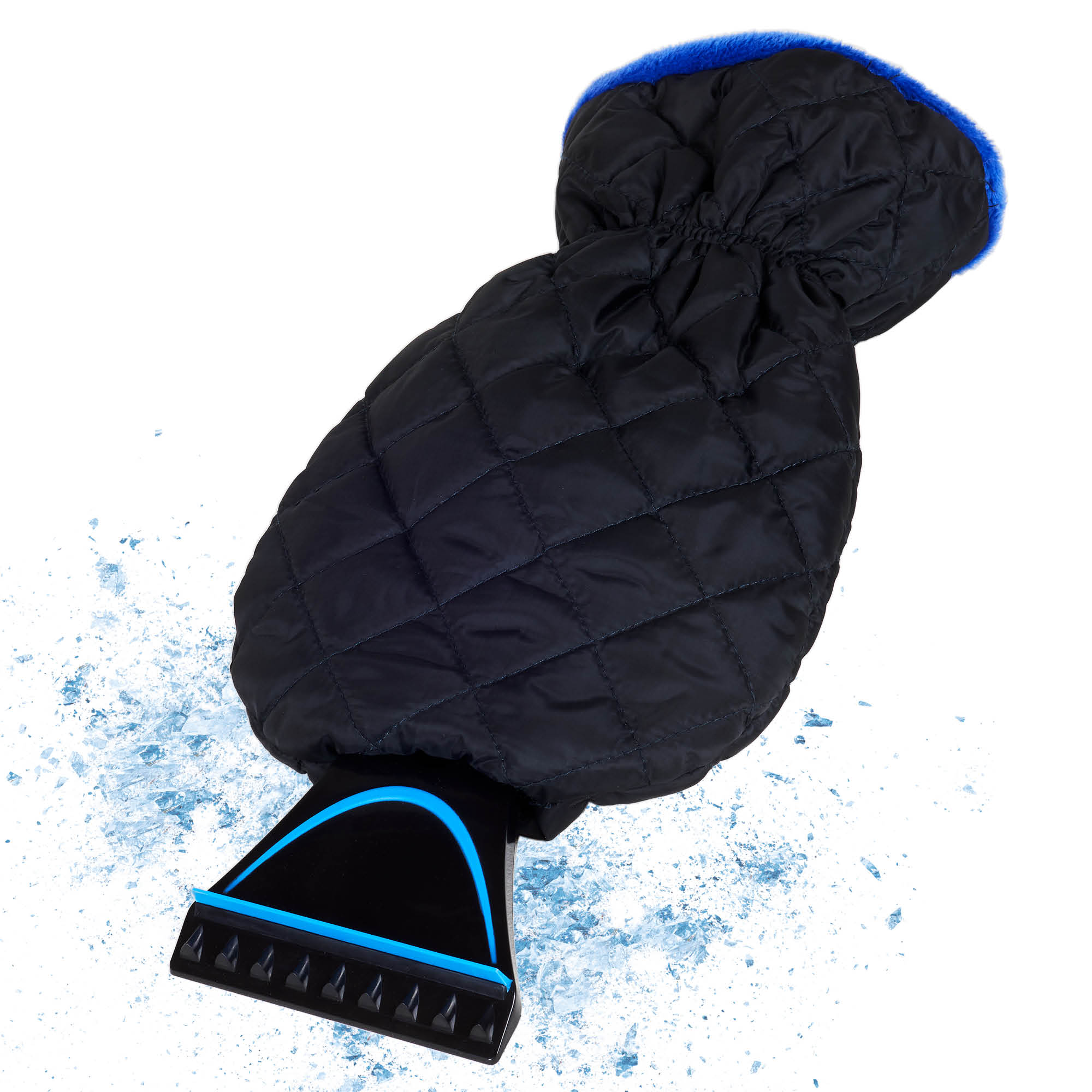 Eiskratzer mit Handschuh schwarz-blau Auto Scheiben Kratzer mit Eisbrecherkante