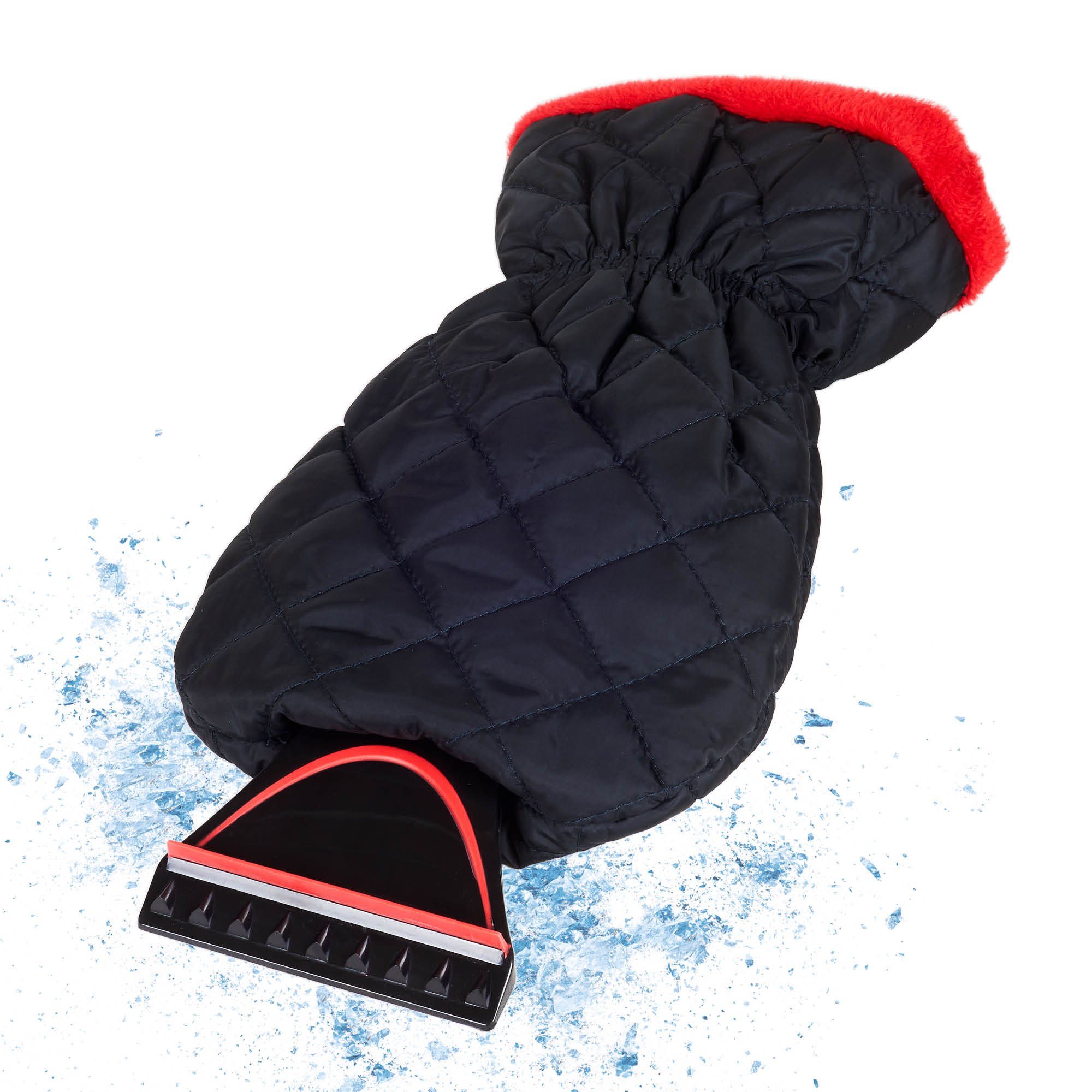 Eiskratzer mit Handschuh schwarz-rot Auto Scheiben Kratzer mit Eisbrecherkante