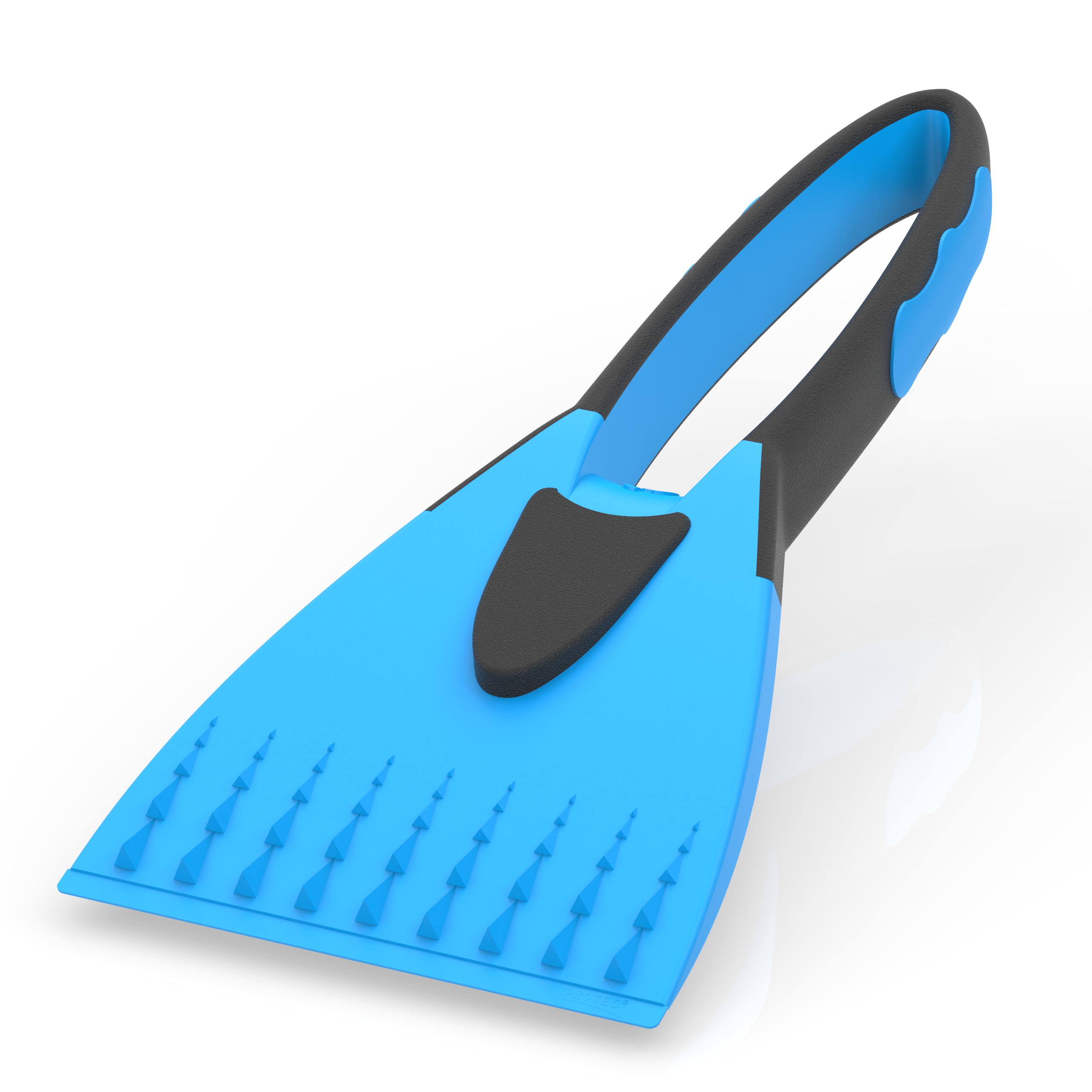 Eiskratzer 2K blau - schwarz mit integriertem Softgriff rutschfest