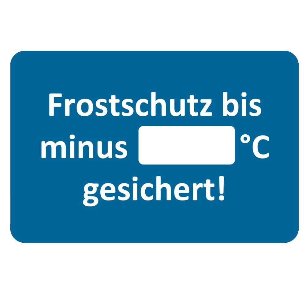50 Kundendienst Aufkleber Werkstatt Serviceaufkleber Frostschutz sicher bis