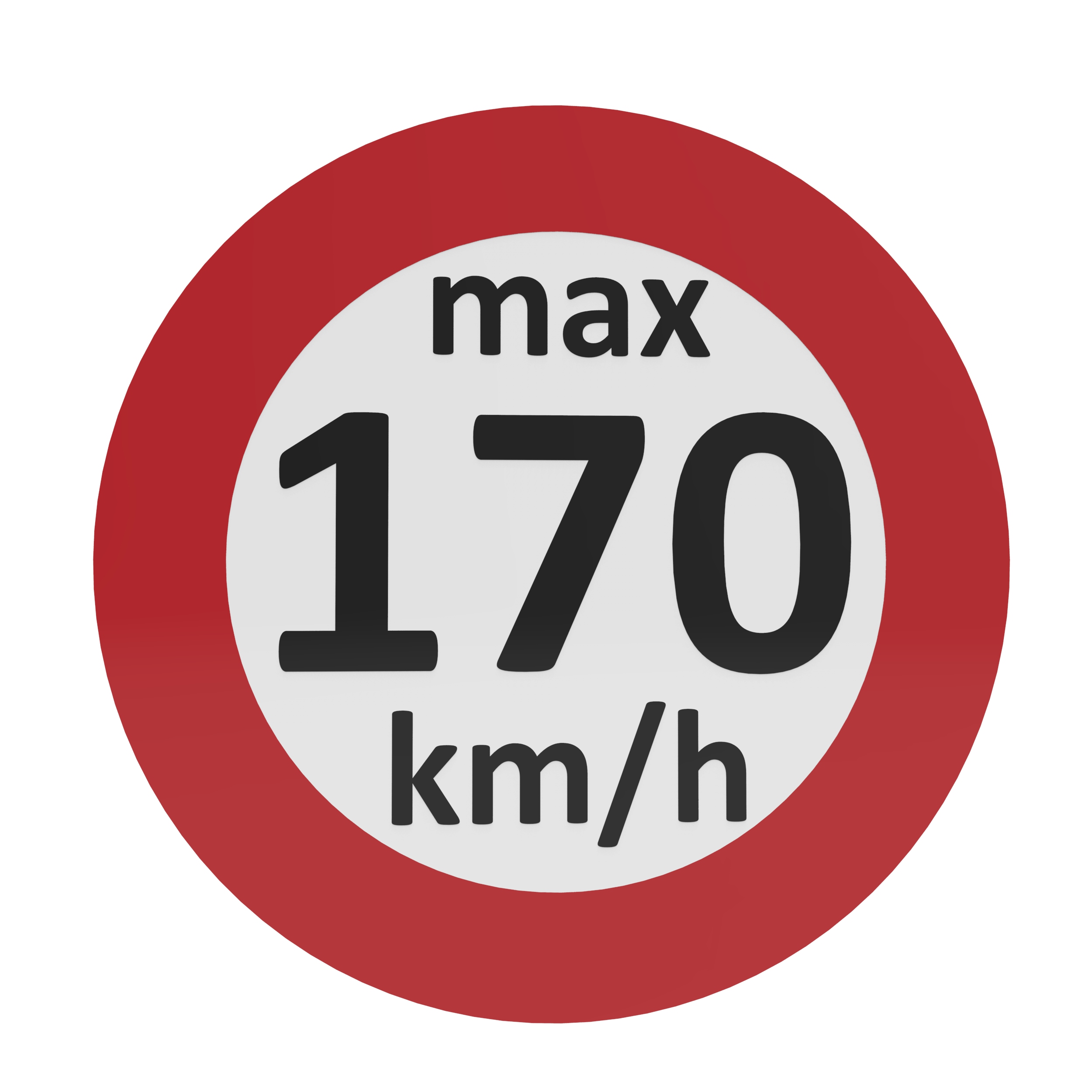 100 Geschwindigkeitsaufkleber 170 km/h - Index R nach § 36 StVZO
