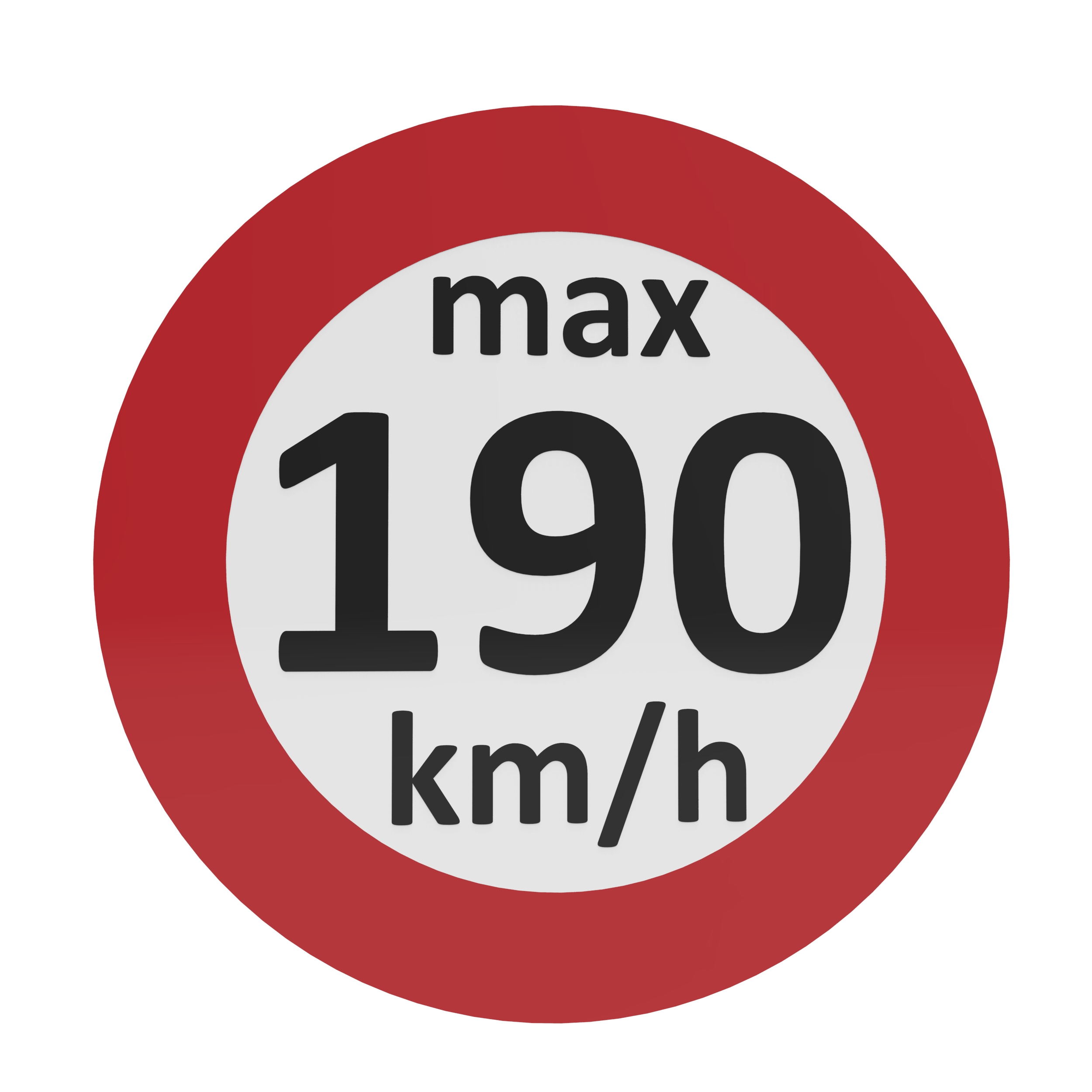 100 Geschwindigkeitsaufkleber 190 km/h - Index T nach § 36 StVZO