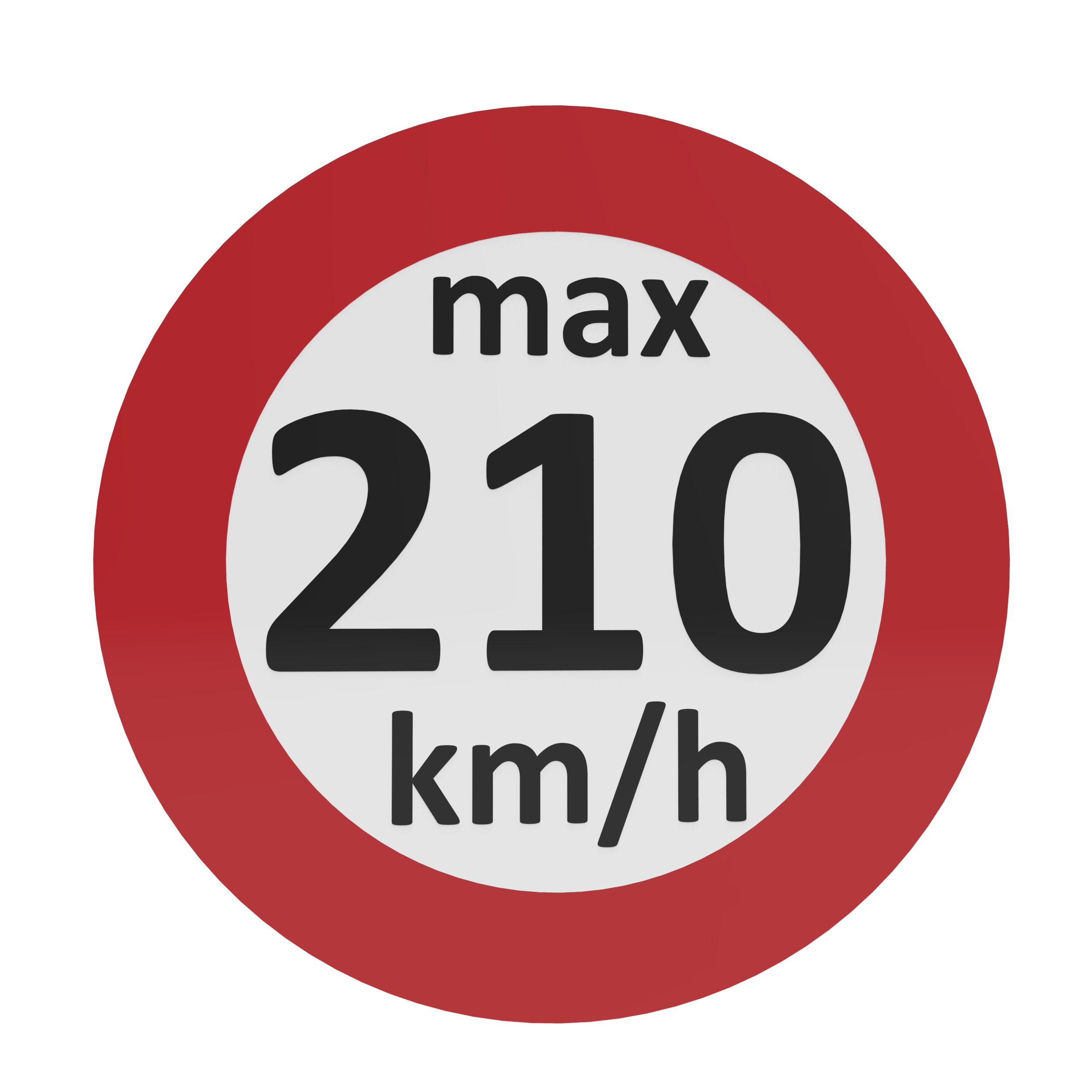 5 Geschwindigkeitsaufkleber 210 km/h - Index H nach § 36 StVZO