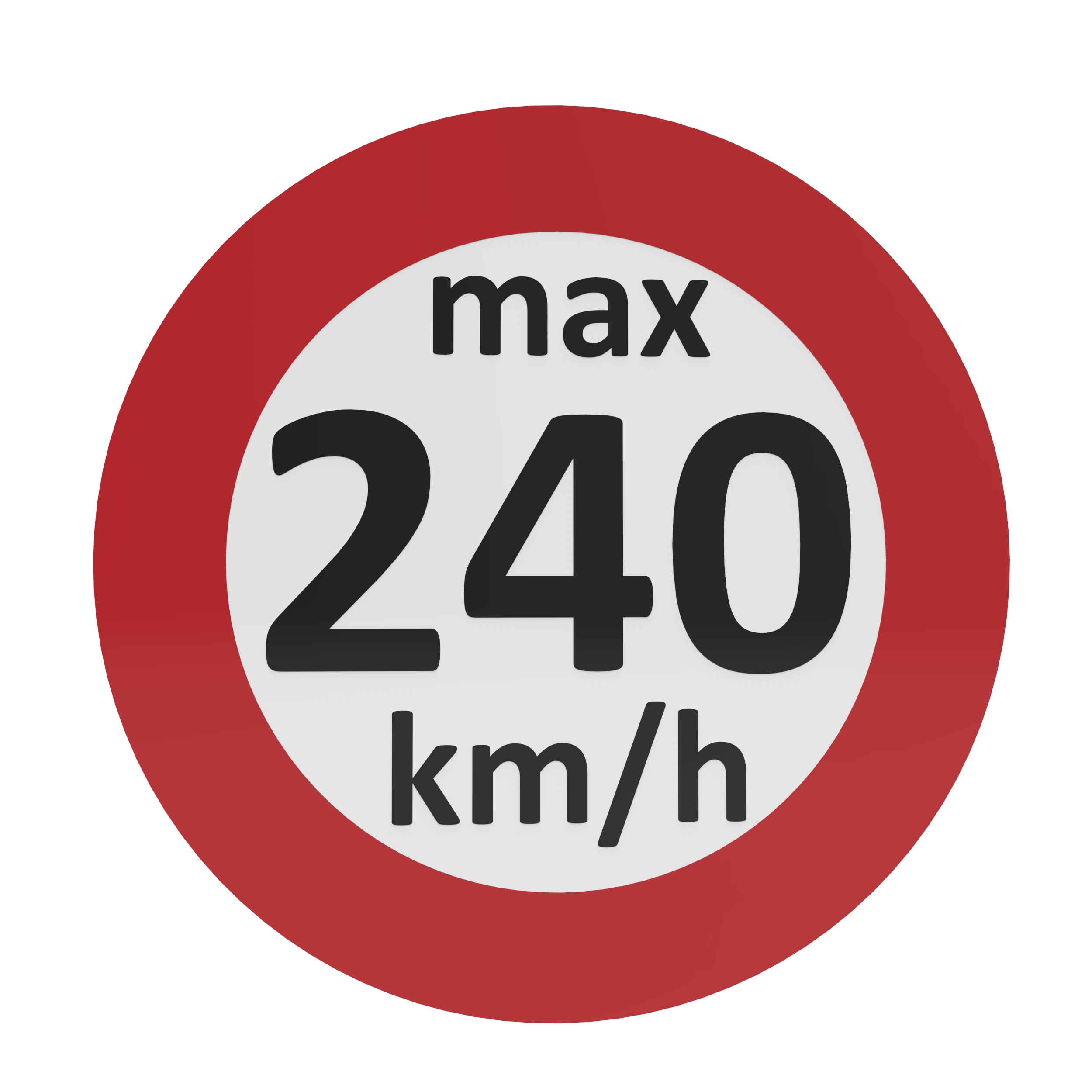 25 Geschwindigkeitsaufkleber 240 km/h - Index V nach § 36 StVZO