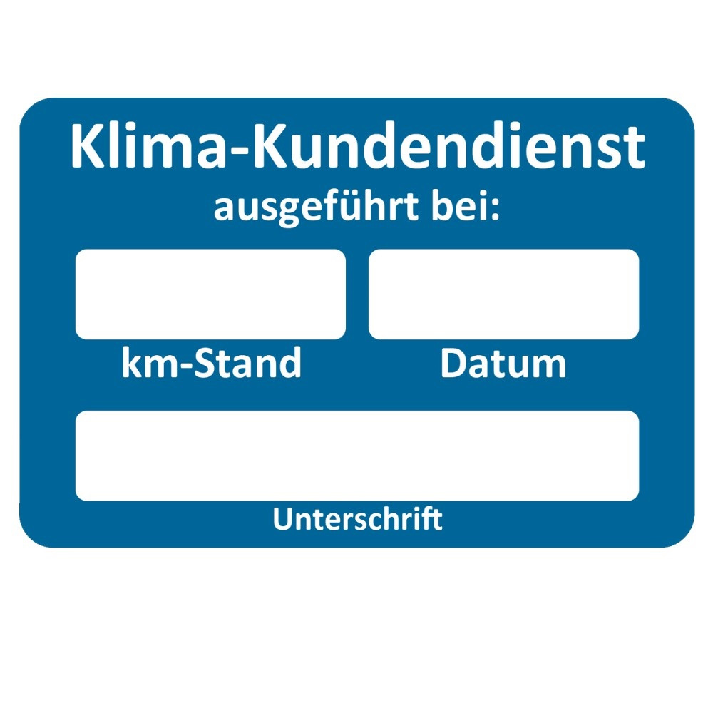 25 Kundendienst Aufkleber Werkstatt Serviceaufkleber Klimaservice bei
