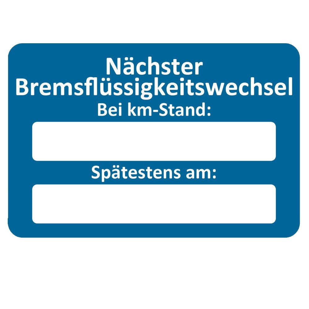 10 Kundendienst Aufkleber Werkstatt Serviceaufkleber Nächster Bremsflüssigkeitswechsel