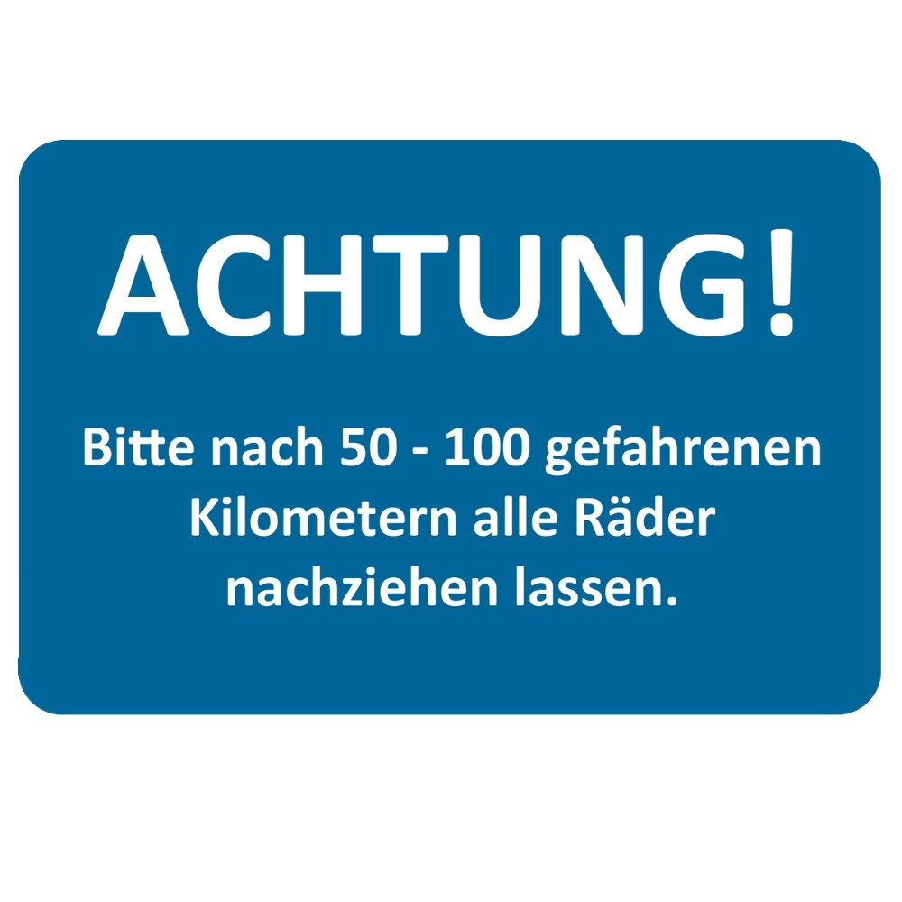25 Kundendienst Aufkleber Werkstatt Serviceaufkleber Räder nachziehen