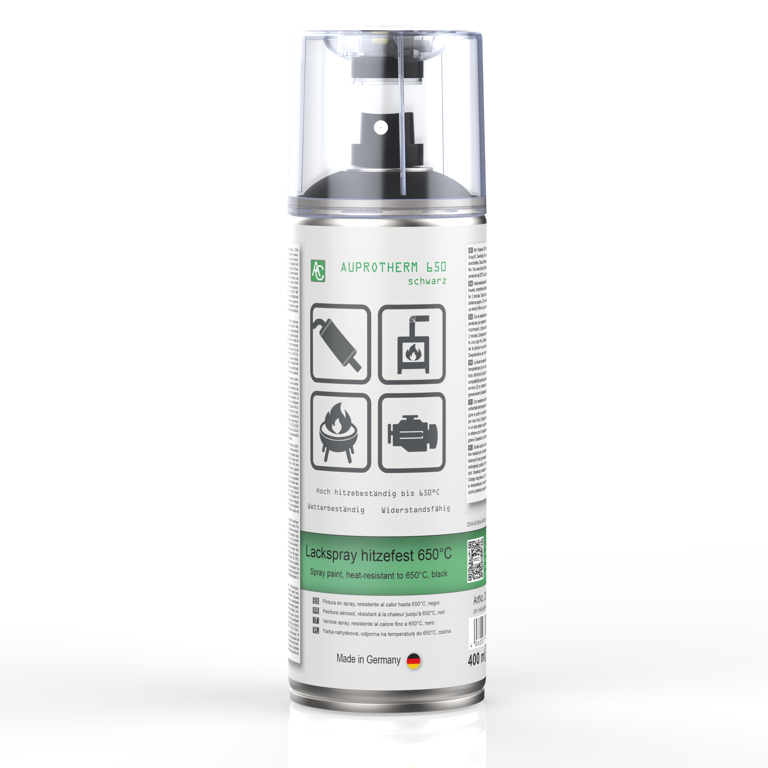 AUPROTHERM 650 Lackspray schwarz hitzefest 400ml