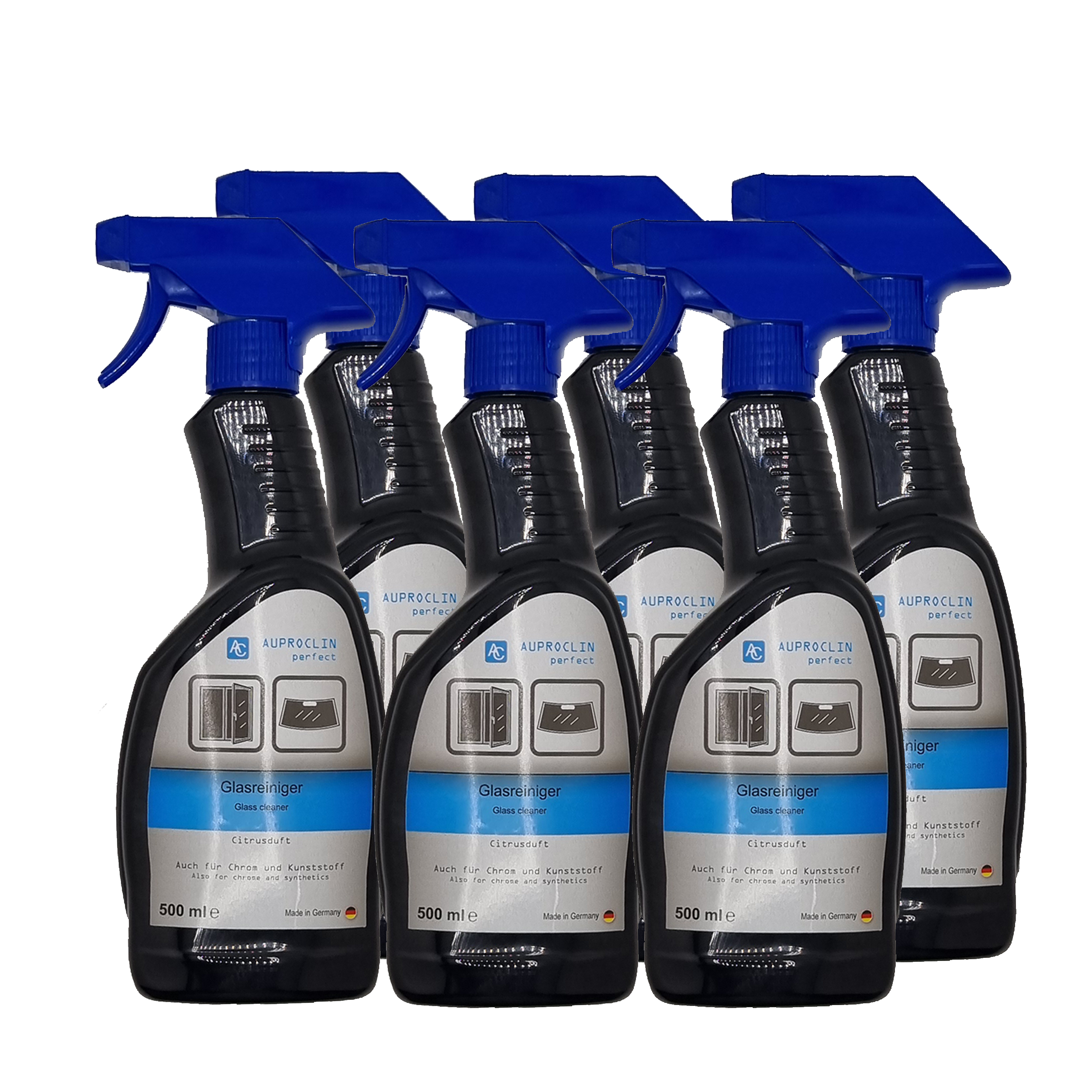 6 Flaschen AUPROCLIN perfect Glasreiniger Scheibenreiniger gebrauchsfertig 500 ml