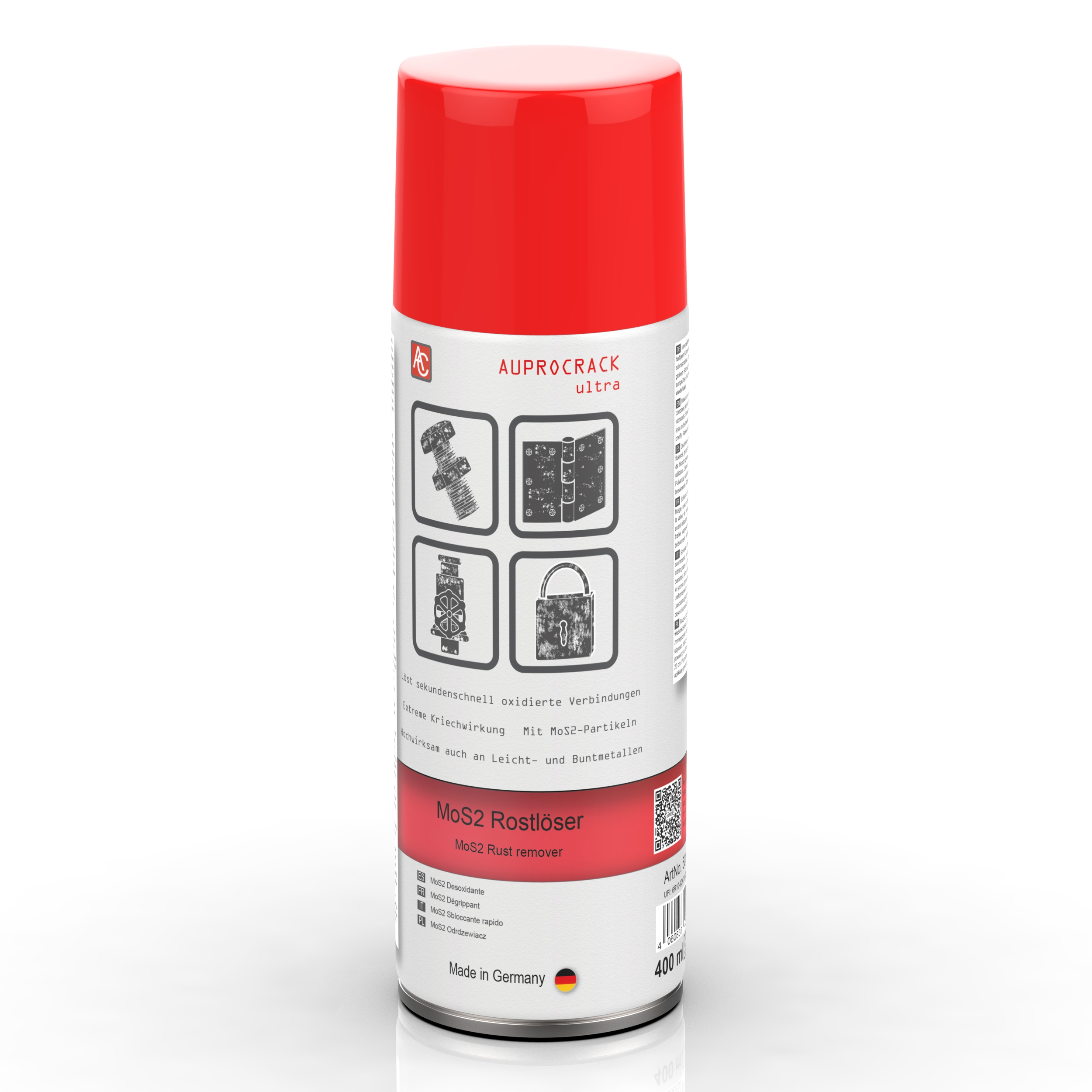 1 Dose AUPROCRACK ultra Rostlöser MoS2 Kriechöl Rostentferner Spray 400ml