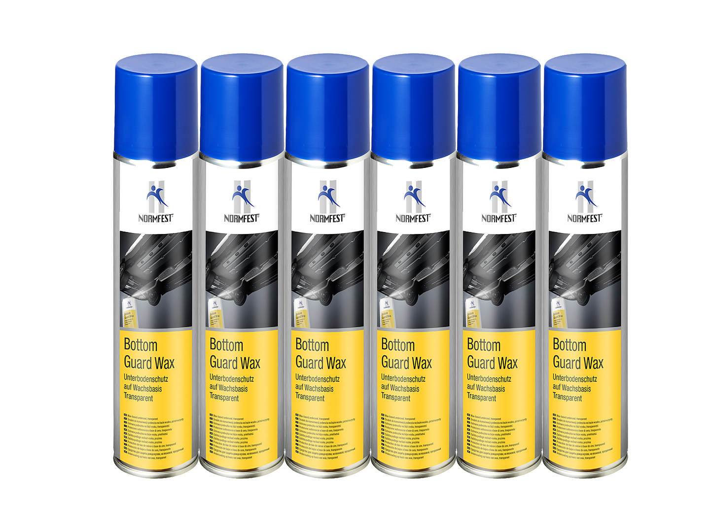 Pistolengriff + Normfest Unterbodenschutz Wachs Steinschlagschutz Bottom Guard Wax Spray 12x 500ml
