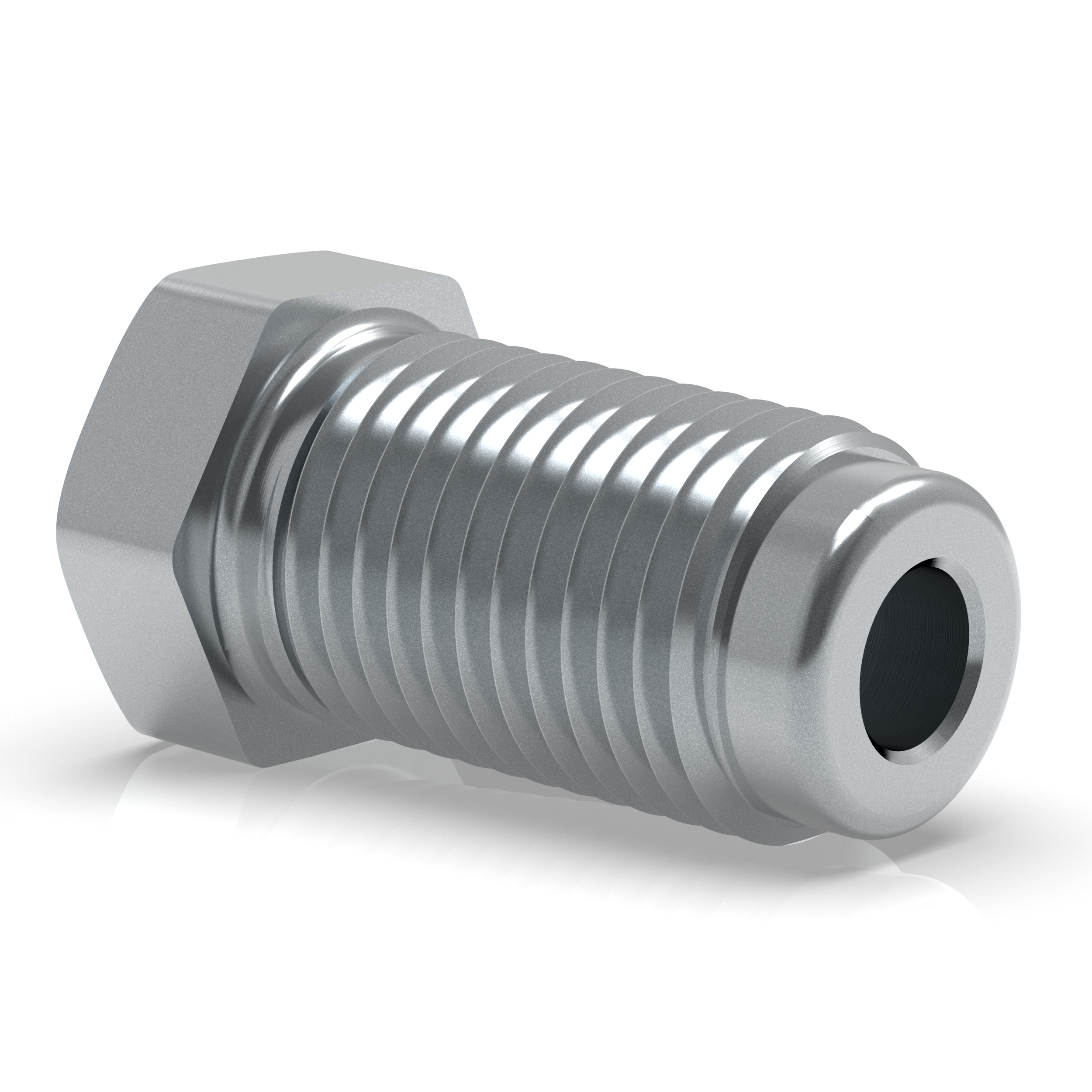 50 Verschraubungen Bördel F - 3/8''x24 - Typ F - Länge 21 mm