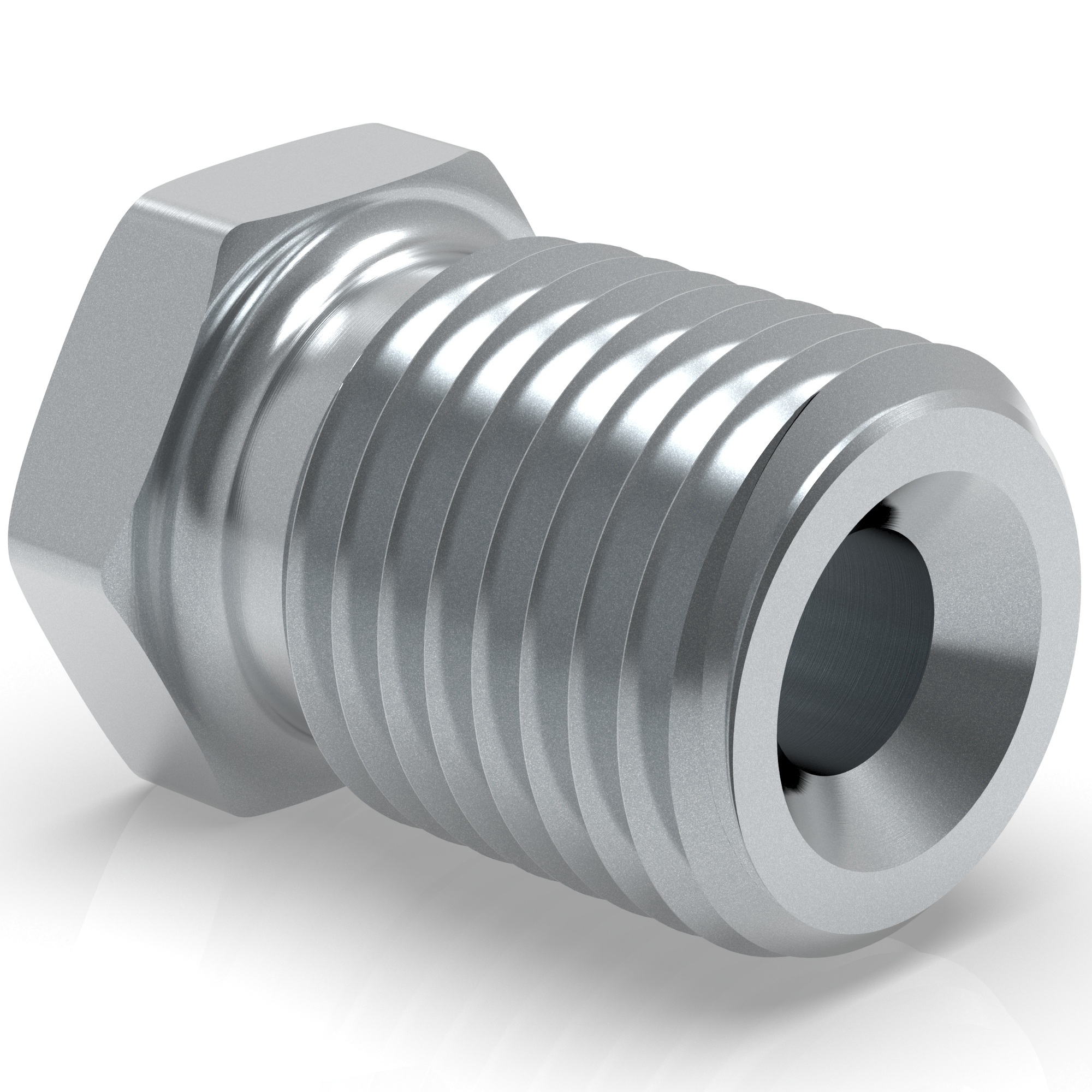 6 Verschraubungen Bördel E - 1/2''x20 - Typ PF - Länge 18 mm