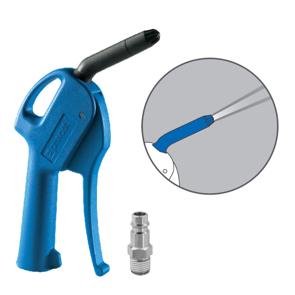 Sicherheits Druckluftpistole geräuscharme Düse Blaspistole + 1/4" Stecktülle