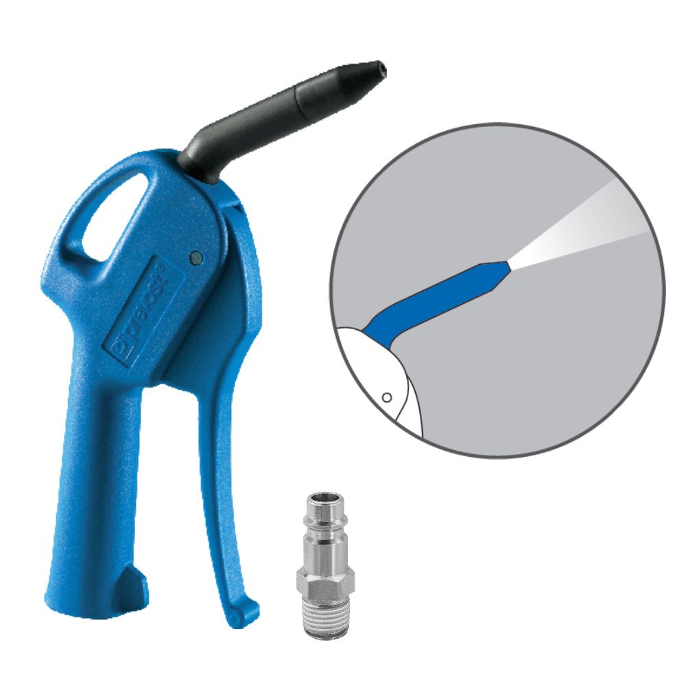 Sicherheits Druckluftpistole gerade Düse Blaspistole + 1/4" Stecktülle