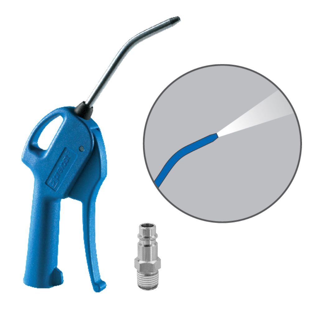 Sicherheits Druckluftpistole Metalldüse Blaspistole + 1/4" Stecktülle