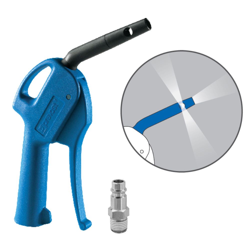 Sicherheits Druckluftpistole Venturi Düse OSHA Blaspistole + 1/4" Stecktülle