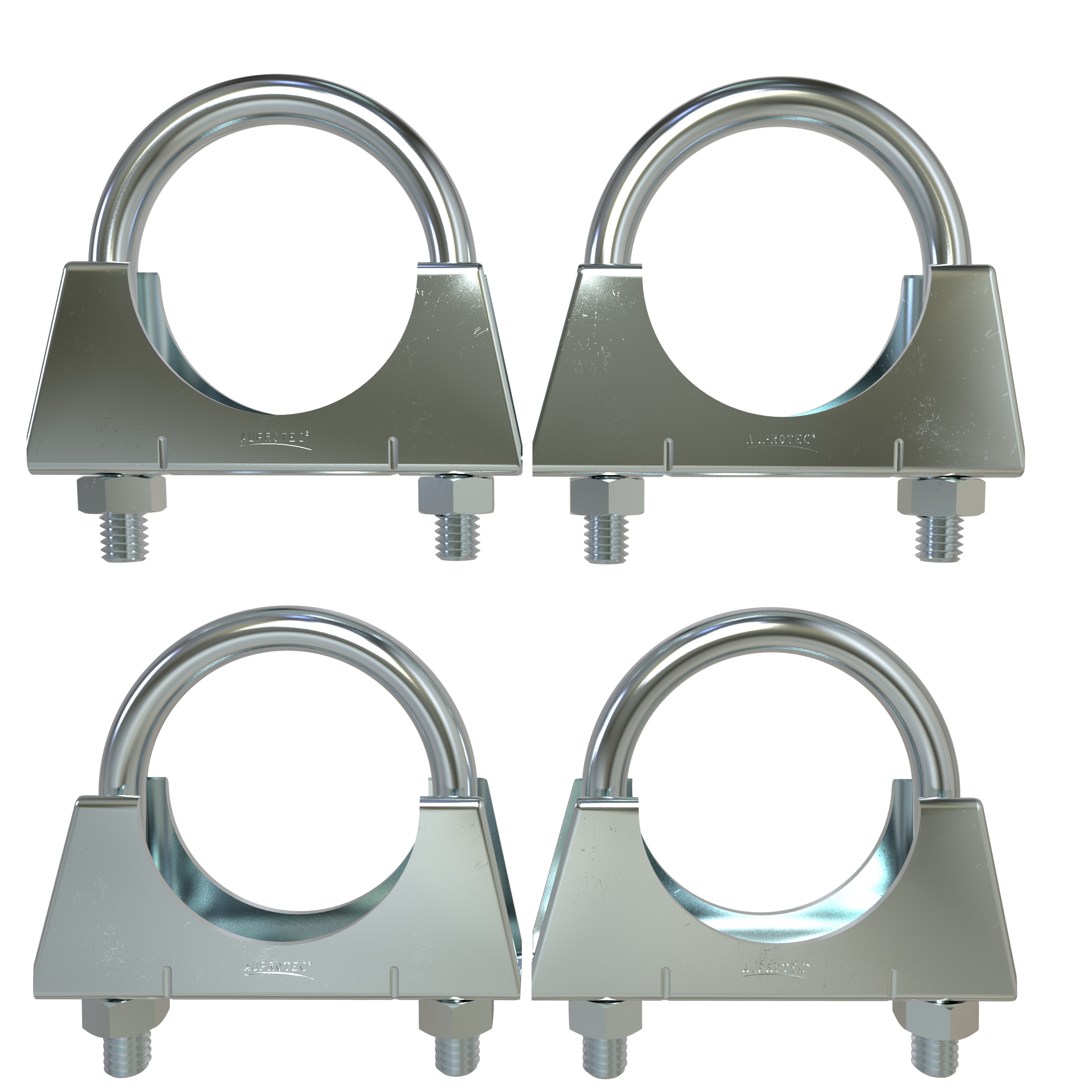 AUPROTEC 2 Stück Bügelschelle M10 Rohrschelle 95 Mm