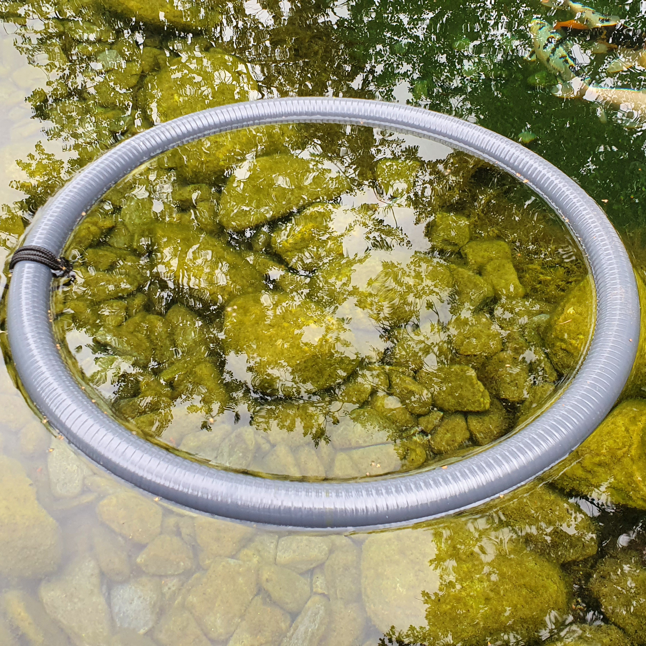 Ø 500 mm / 50 cm Futterring rund Teich Gartenteich Futterring für Teichfische schwimmend + Halteseil