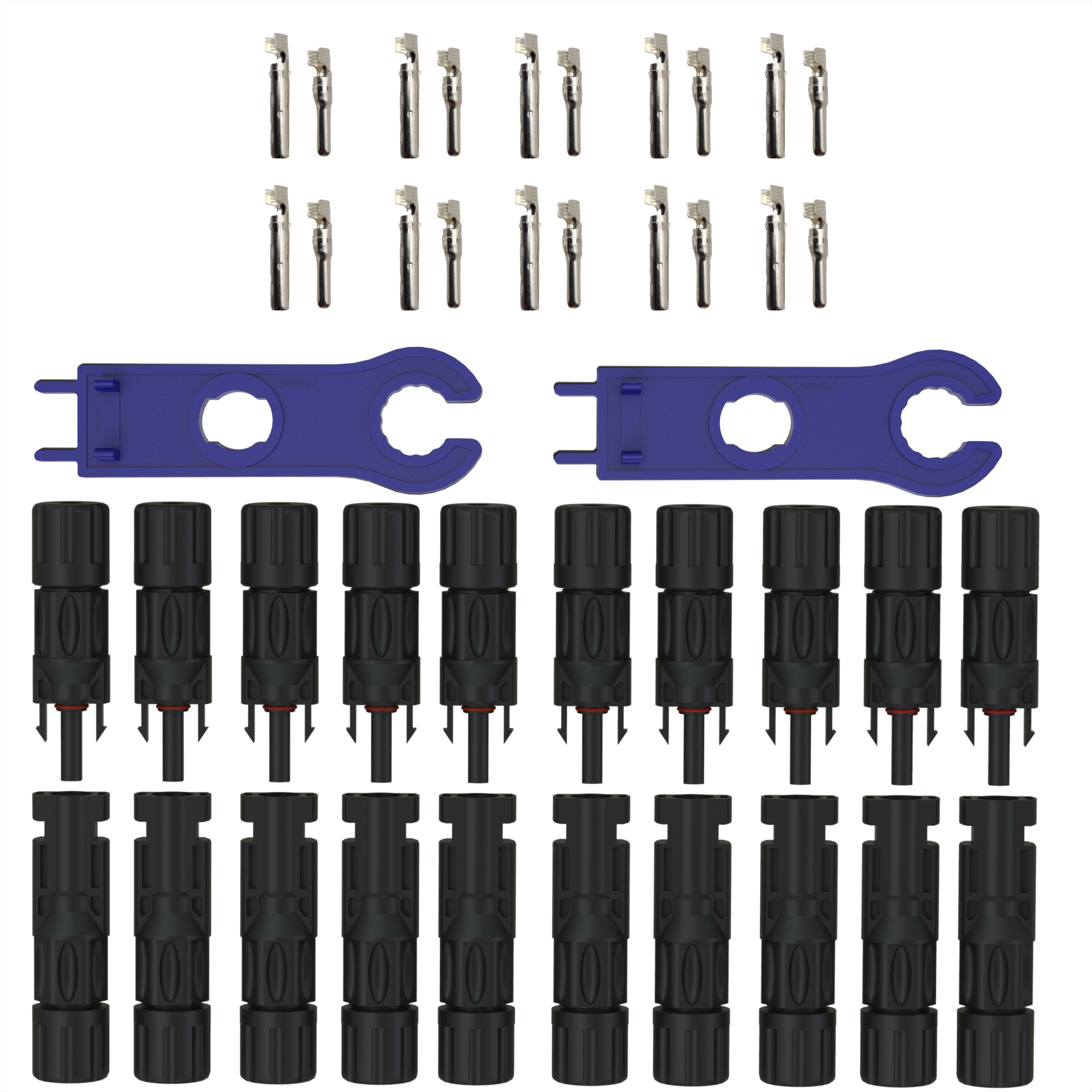 10 Paar Solarstecker PV Verbinder für 2,5-6mm² Solarkabel 1500V