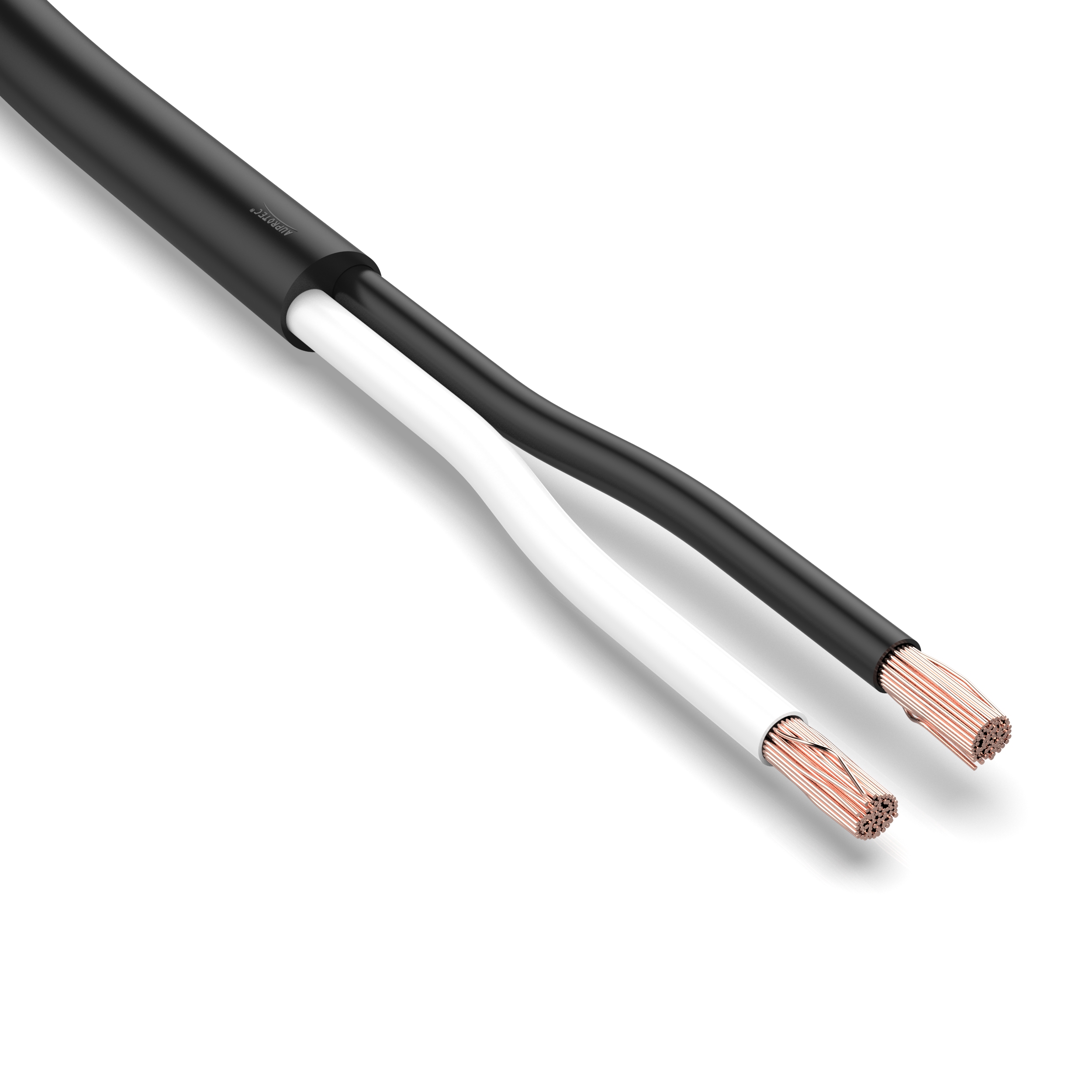 20m Rundkabel 2x 1,0 mm² schwarz/weiß Kfz Kabel 2 polig/adrig