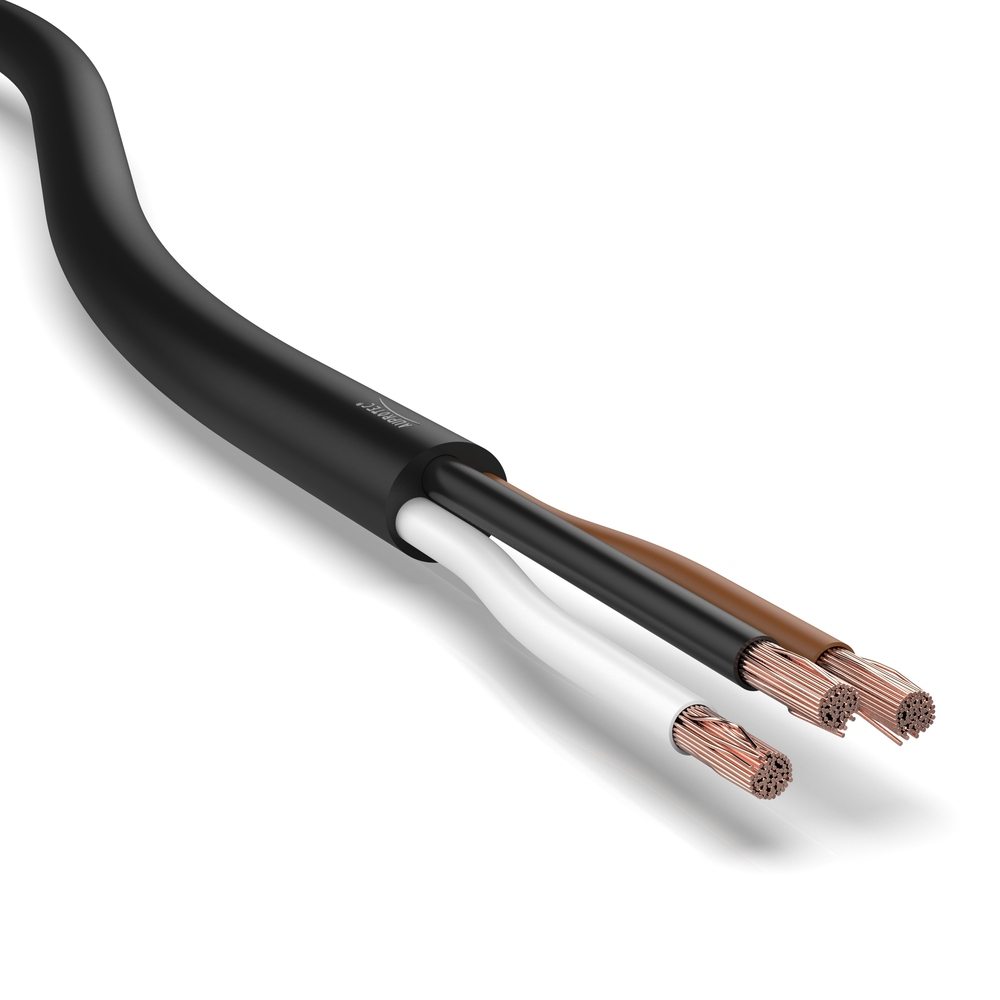 2-adriges Kabel | 1,50mm² | schwarz und weiß | rund | 100m 2-adriges Kabel | 1,50mm² | schwarz und weiß | rund | 100m