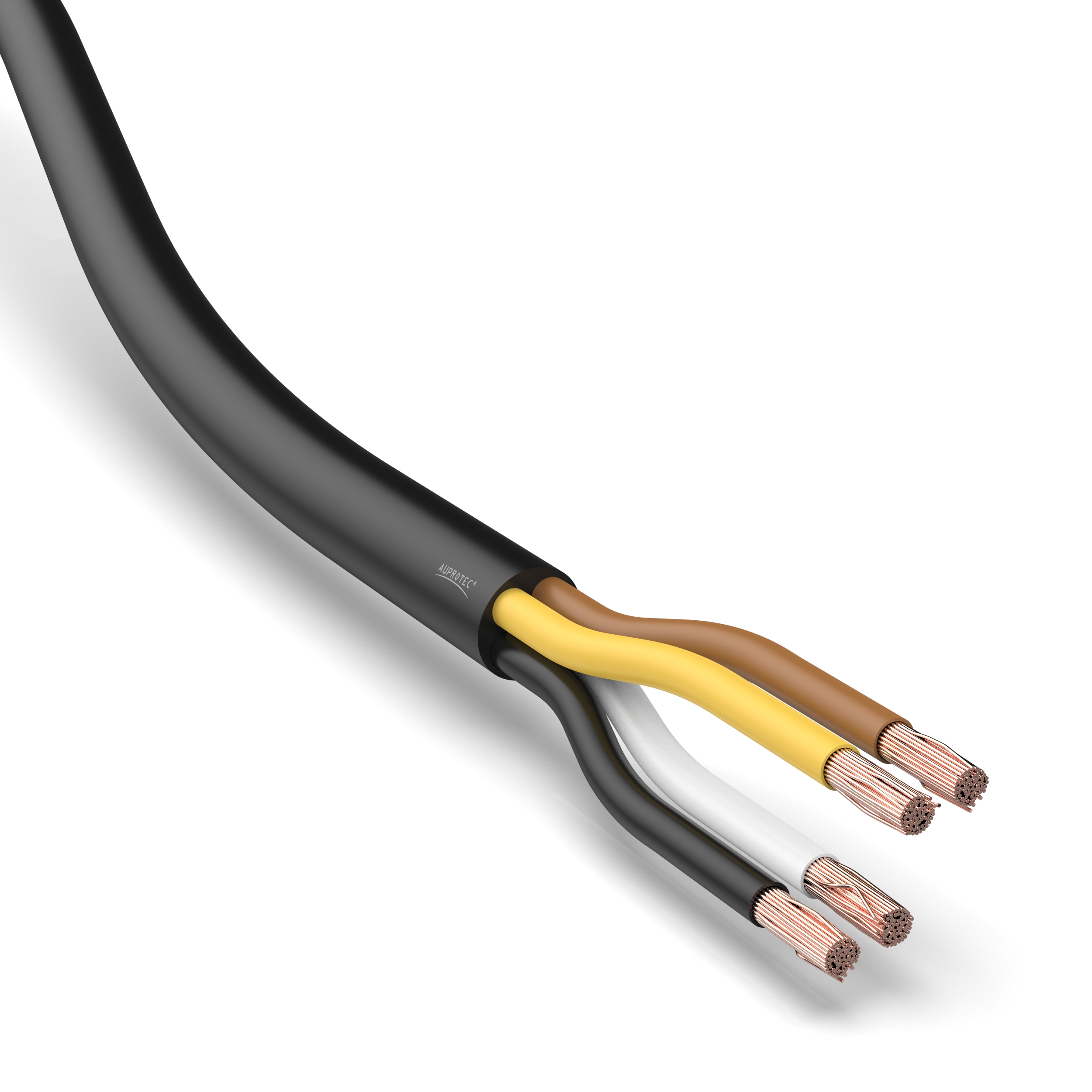 50m Anhängerkabel 4x 1,5 mm² Rundkabel 4 polig/adrig