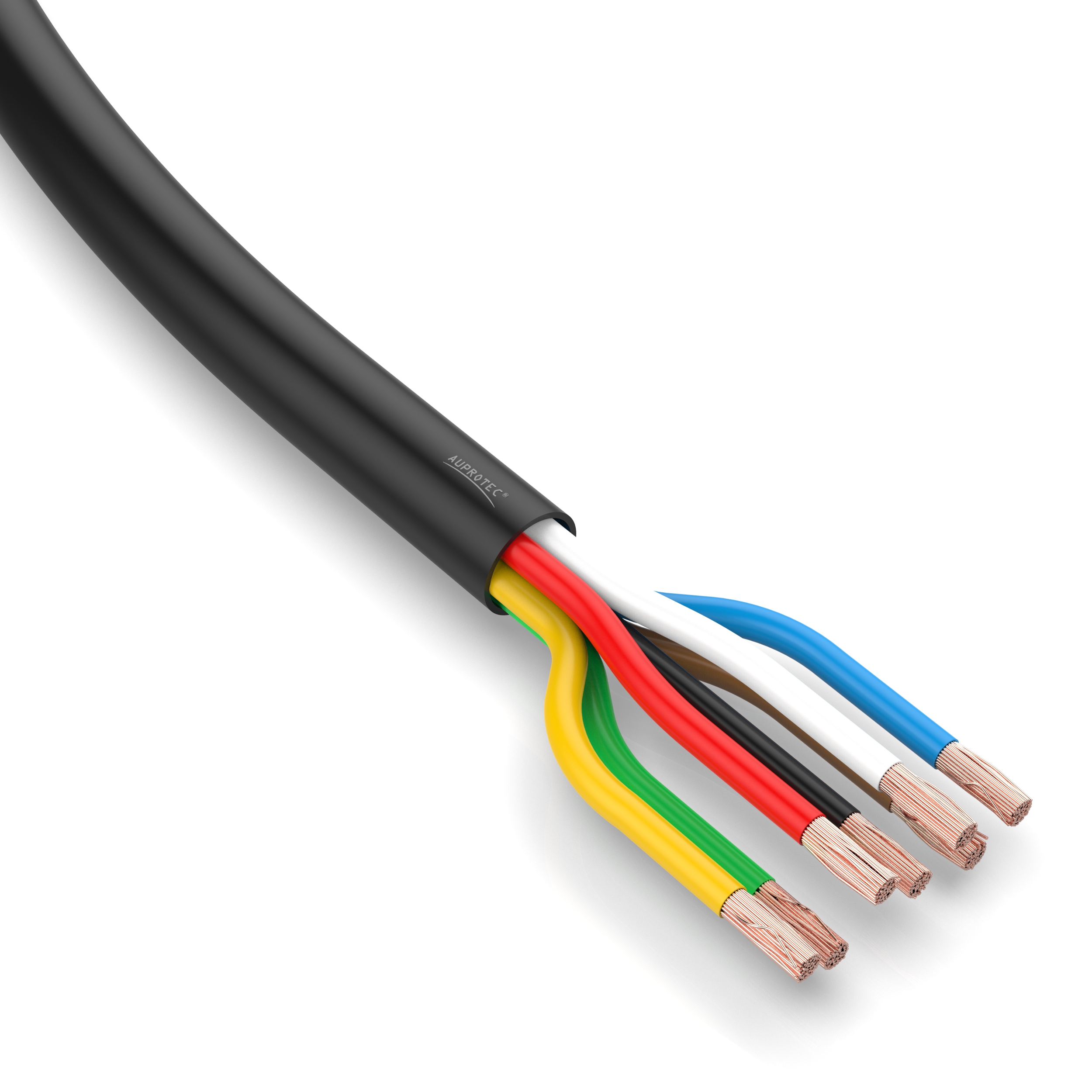 4m Anhängerkabel 7 x 1,0 mm² Rundkabel 7 polig/adrig