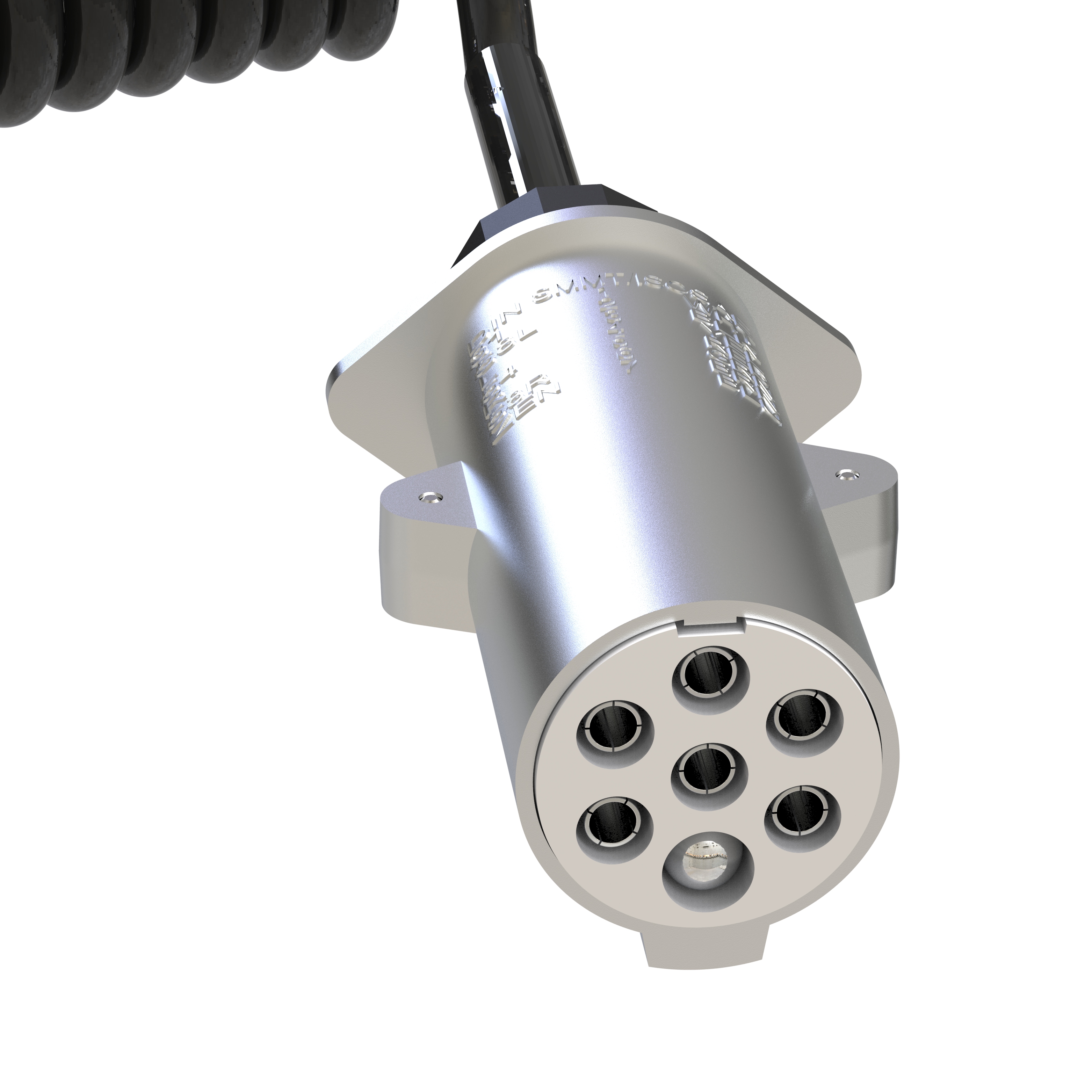 Anhänger Spiralkabel 24V 4m – 7-PIN S-TYPE – Metallstecker
