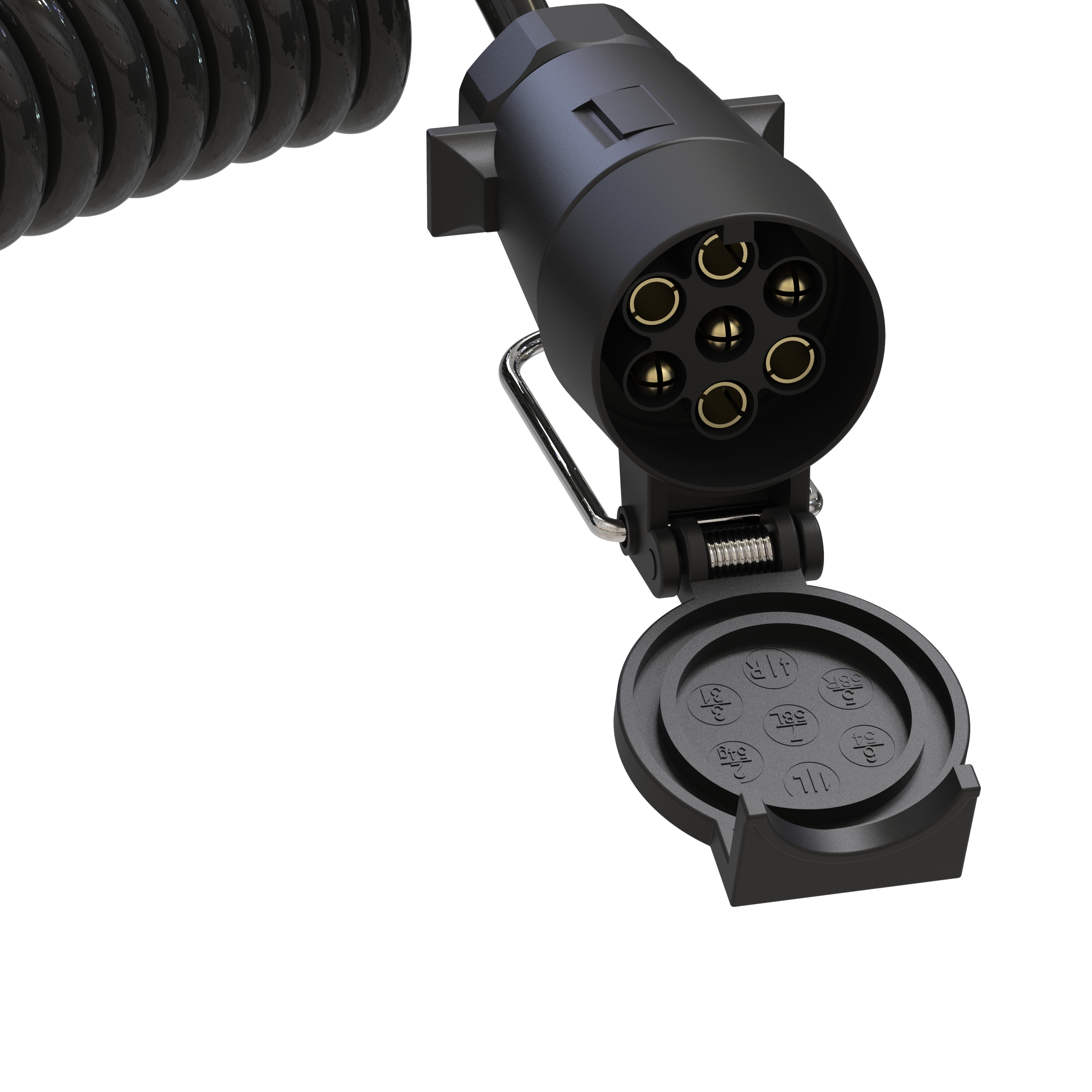 Anhänger Verlängerungskabel 12V 3,5m – 7-polig – mit Stecker + Kupplungsdose – Adapterkabel