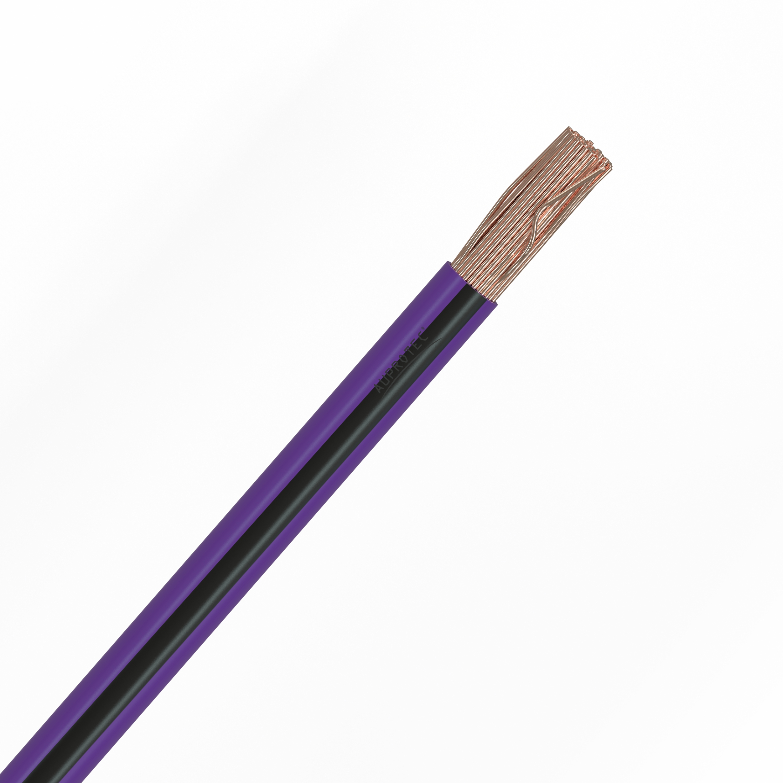 1,0 mm² Fahrzeugleitung violett - schwarz FLRY-B Kfz Kabel Stromkabel Meterware 20m als Bund