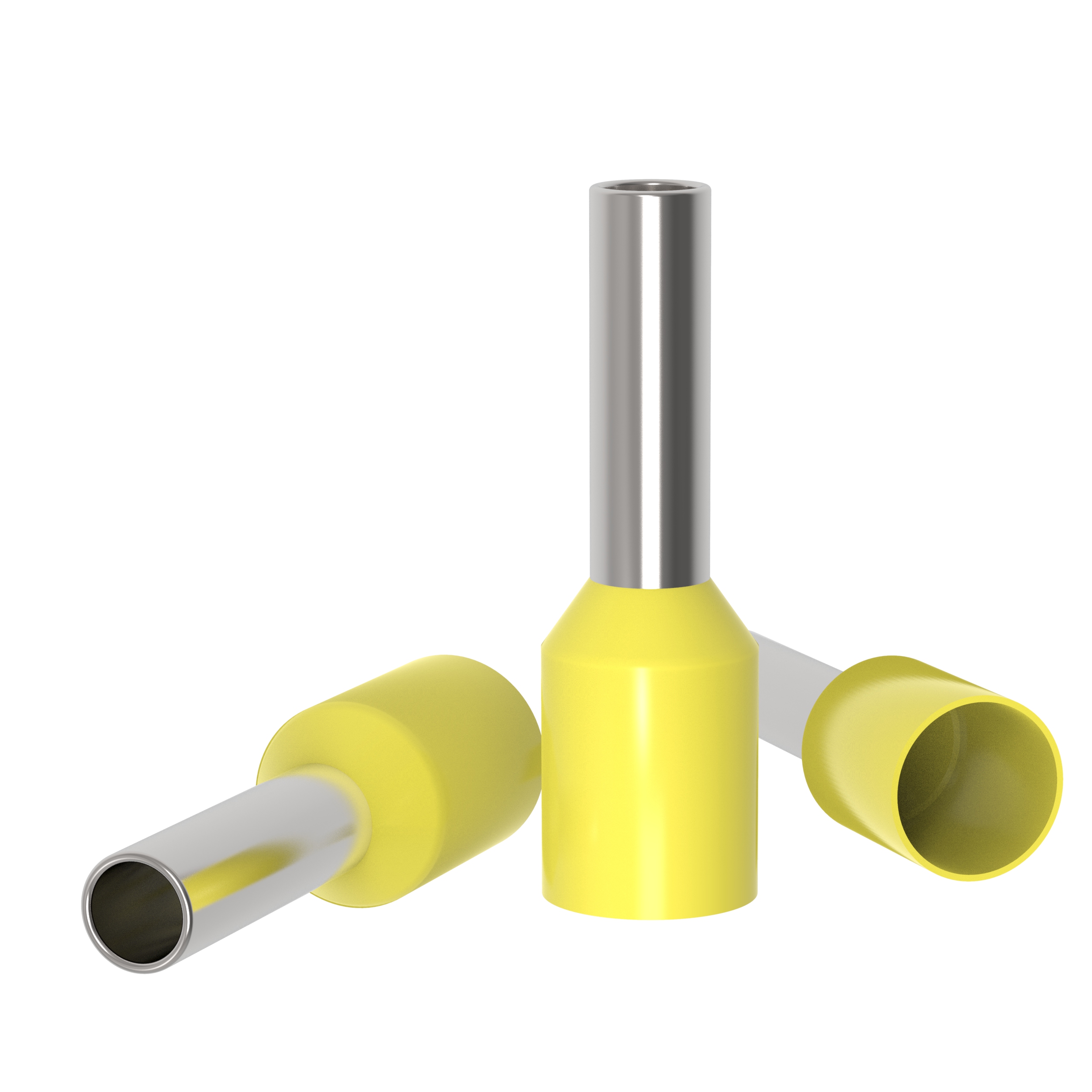 10 Aderendhülsen 0,34 mm² isoliert gelb Kabelendhülsen