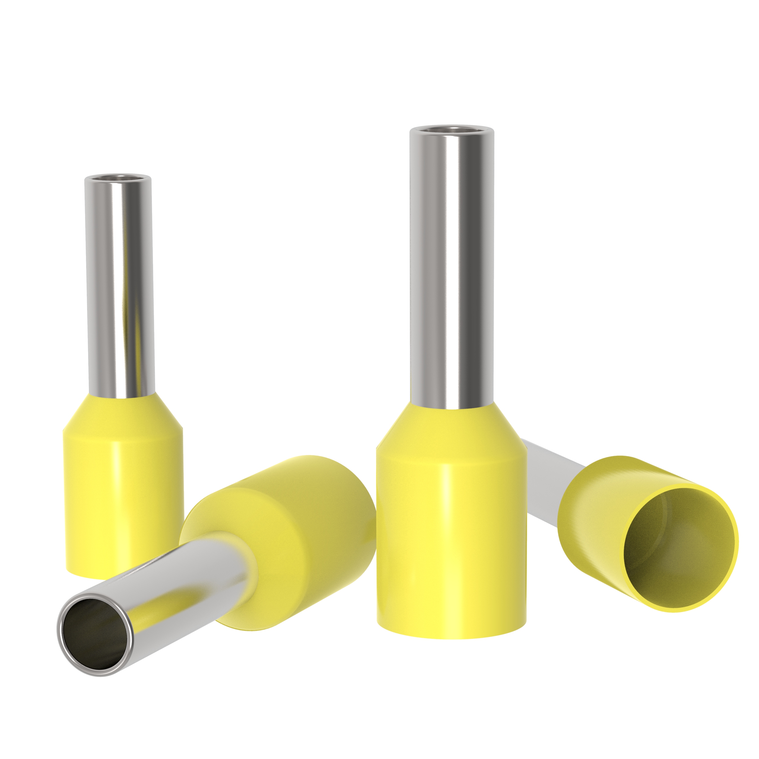 100 Aderendhülsen 0,34 mm² isoliert gelb Kabelendhülsen