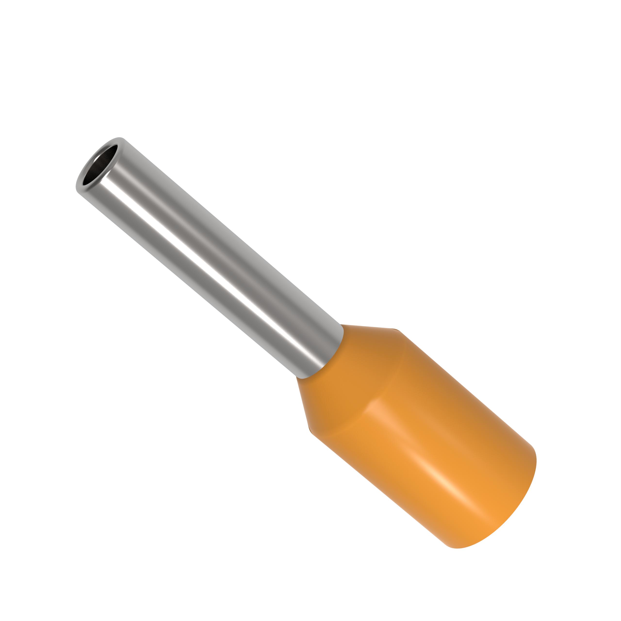 Aderendhülsen 0,5 mm² isoliert orange Kabelendhülsen