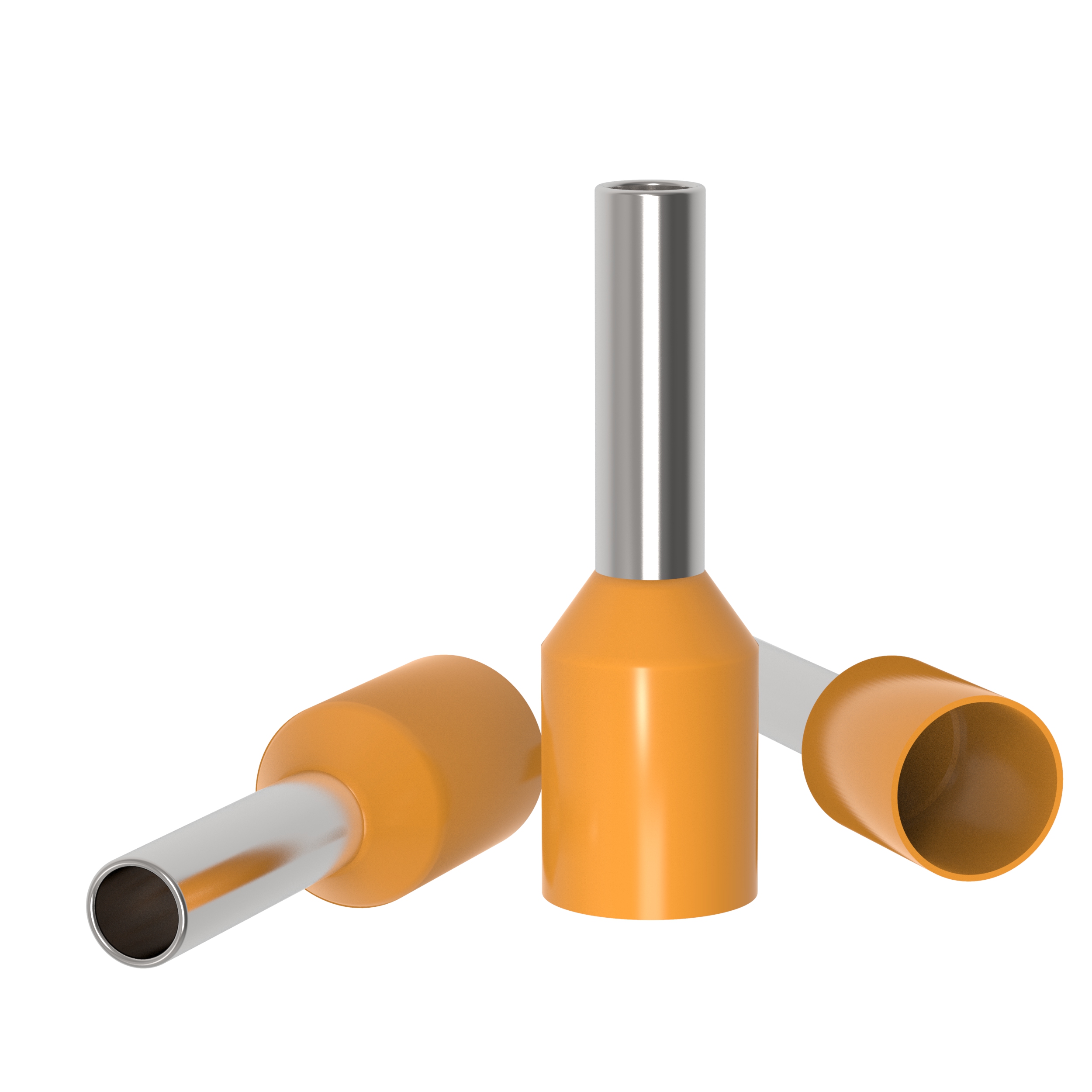 10 Aderendhülsen 0,5 mm² isoliert orange Kabelendhülsen