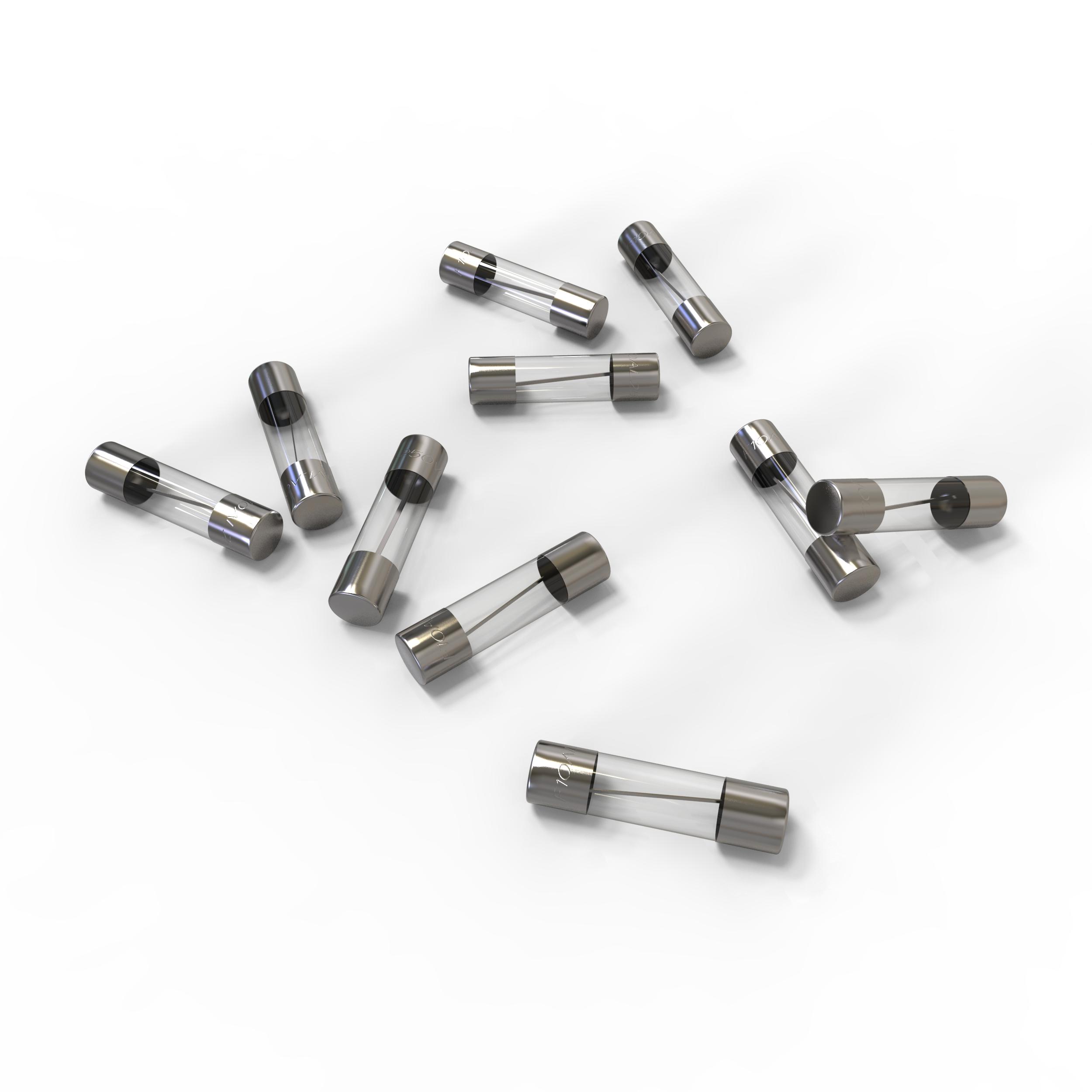 25 Feinsicherungen 5x20 mm 10A Ampere Schmelzsicherungen Glassicherungen