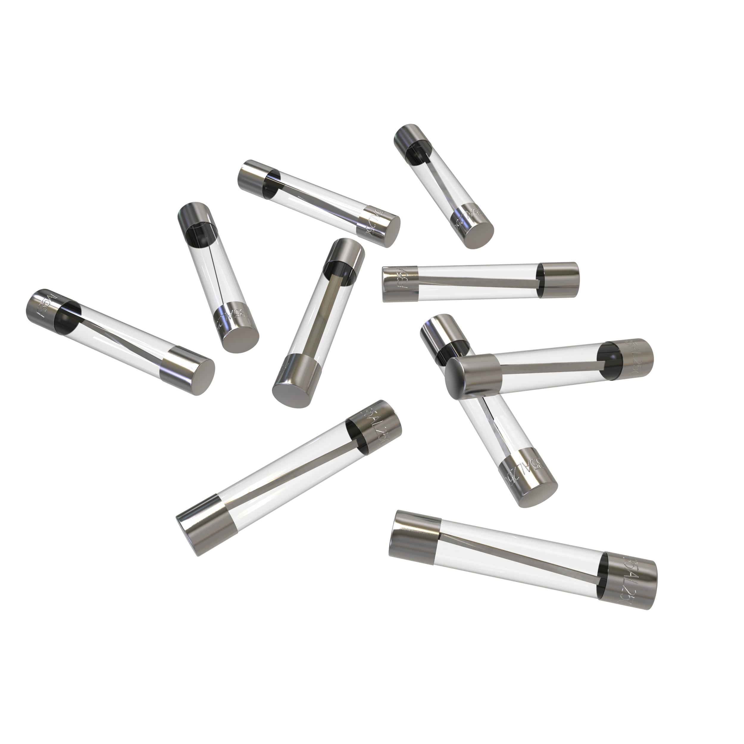 100 Feinsicherungen 35A Ampere 6,35x32 mm Schmelzsicherungen USA Glassicherungen 5A - 50A