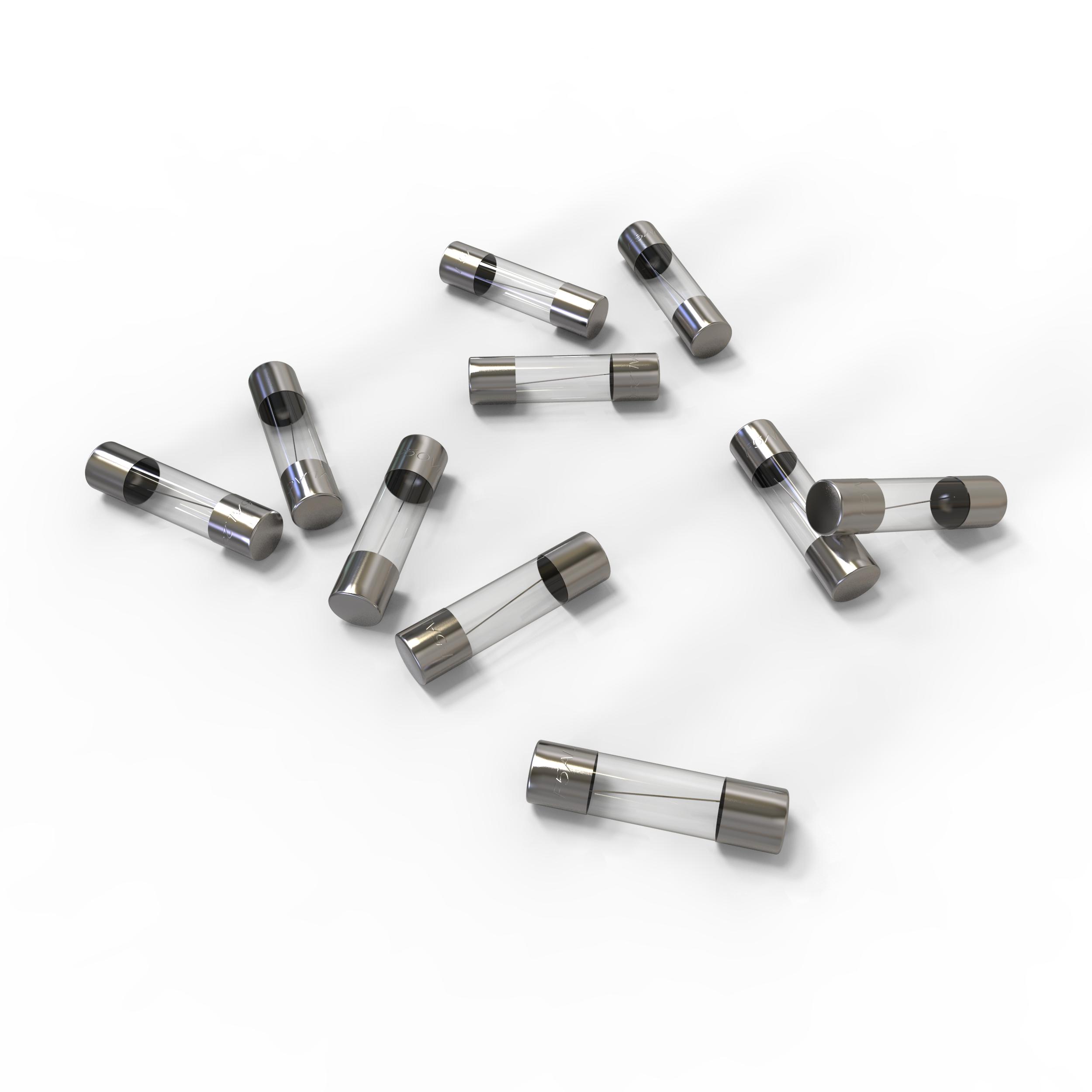 25 Feinsicherungen 5x20 mm 5A Ampere Schmelzsicherungen Glassicherungen