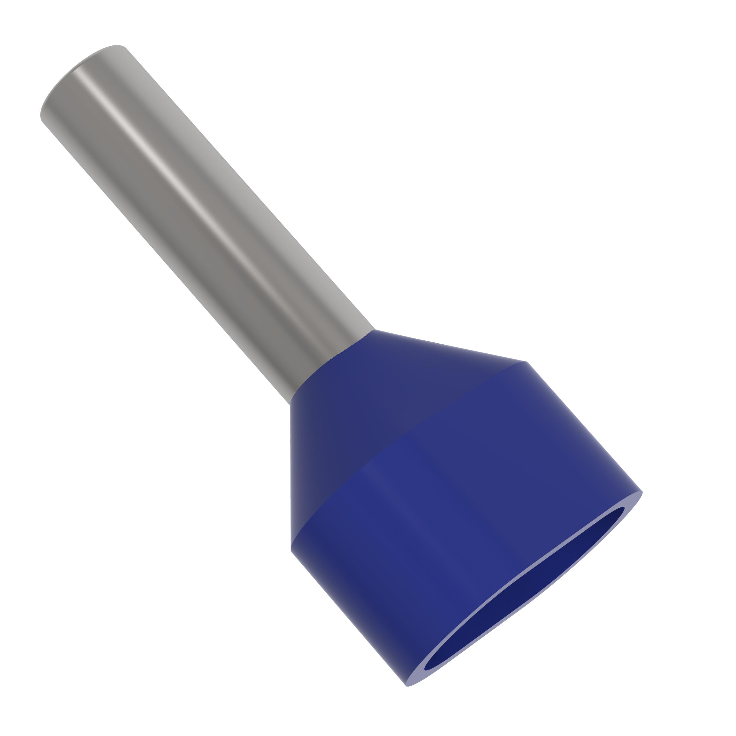 Twin Aderendhülsen 2,5 mm² isoliert blau Kabelendhülsen