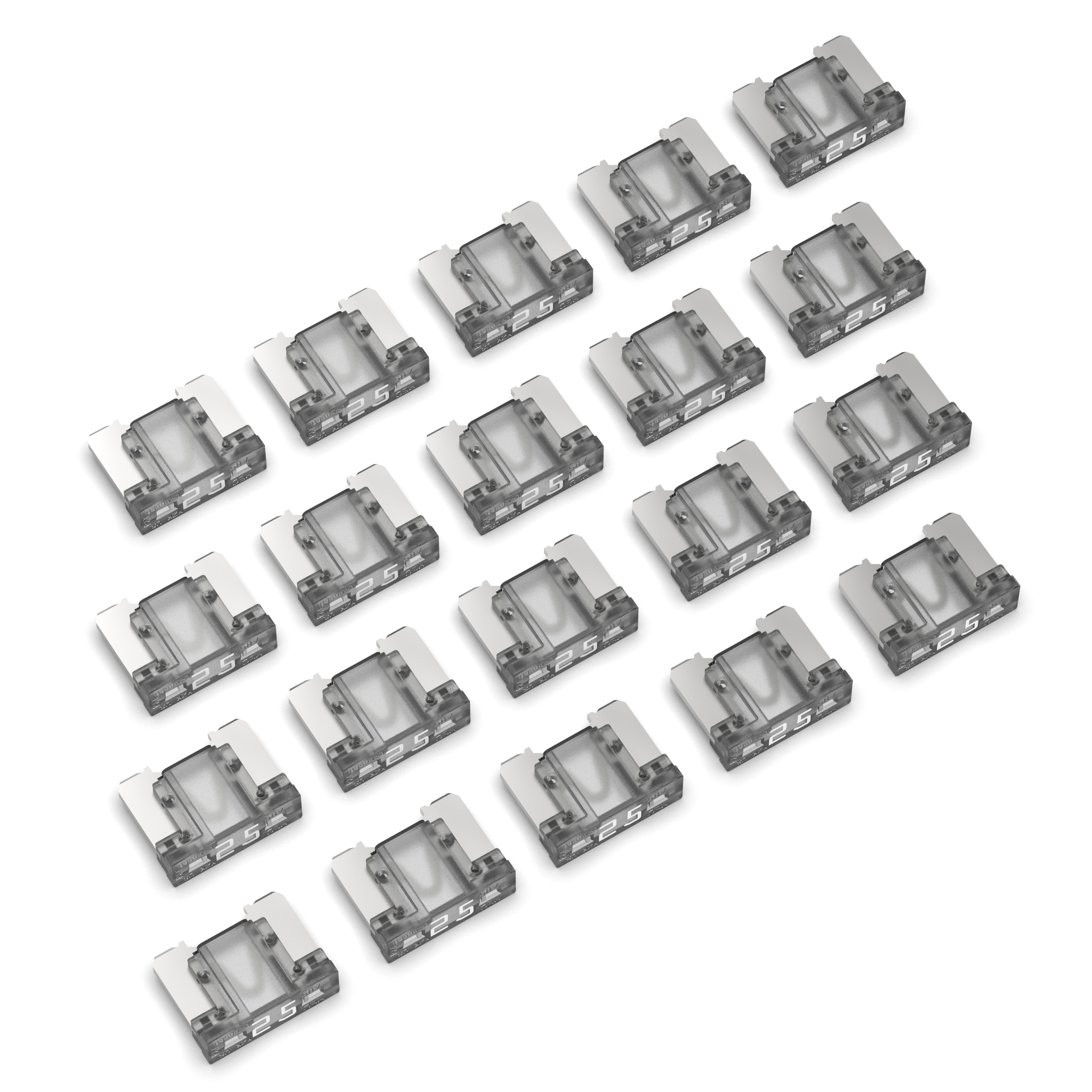 50 Kfz Sicherungen 25A Mini LP weiß Flachstecksicherungen