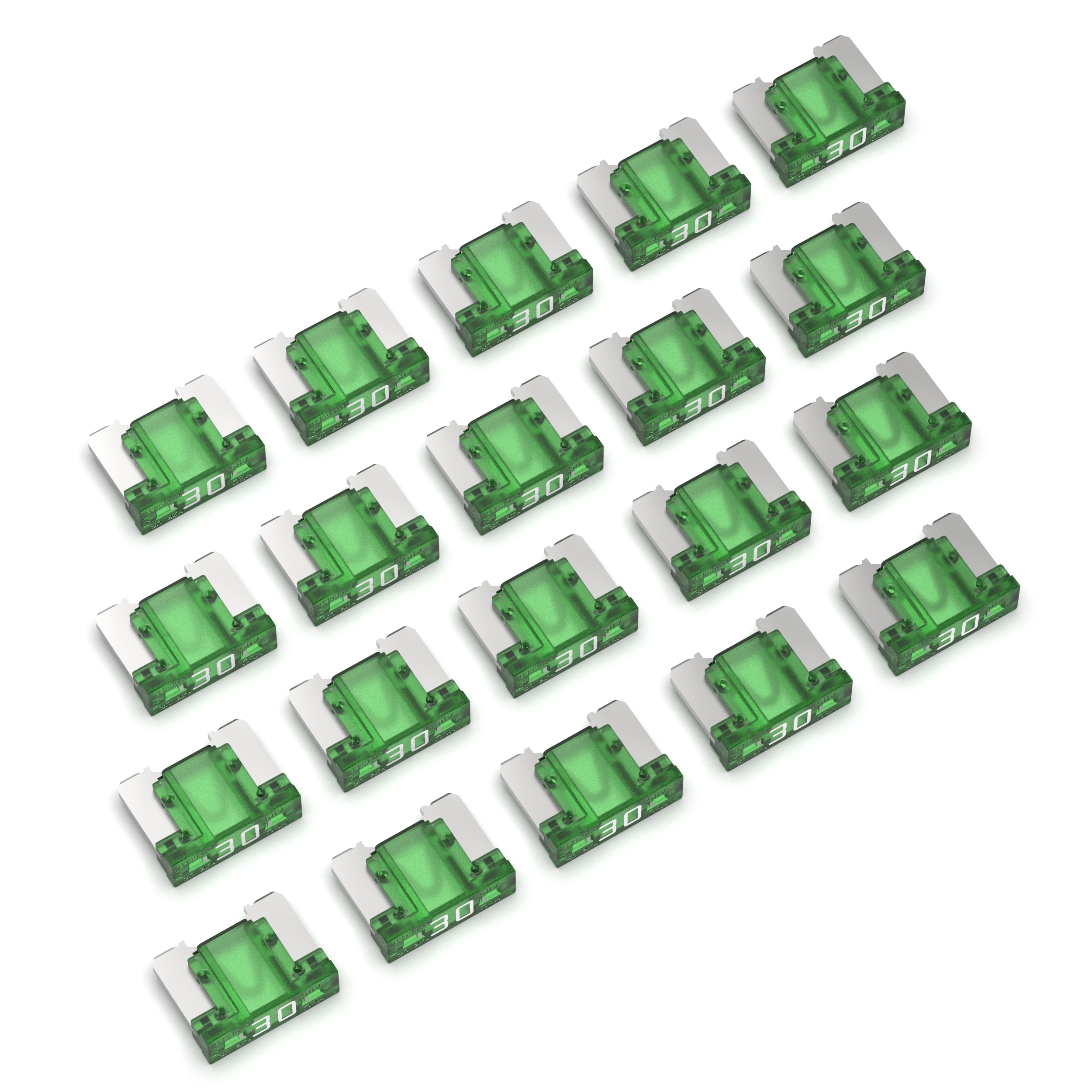 20 Kfz Sicherungen 30A Mini LP grün Flachstecksicherungen