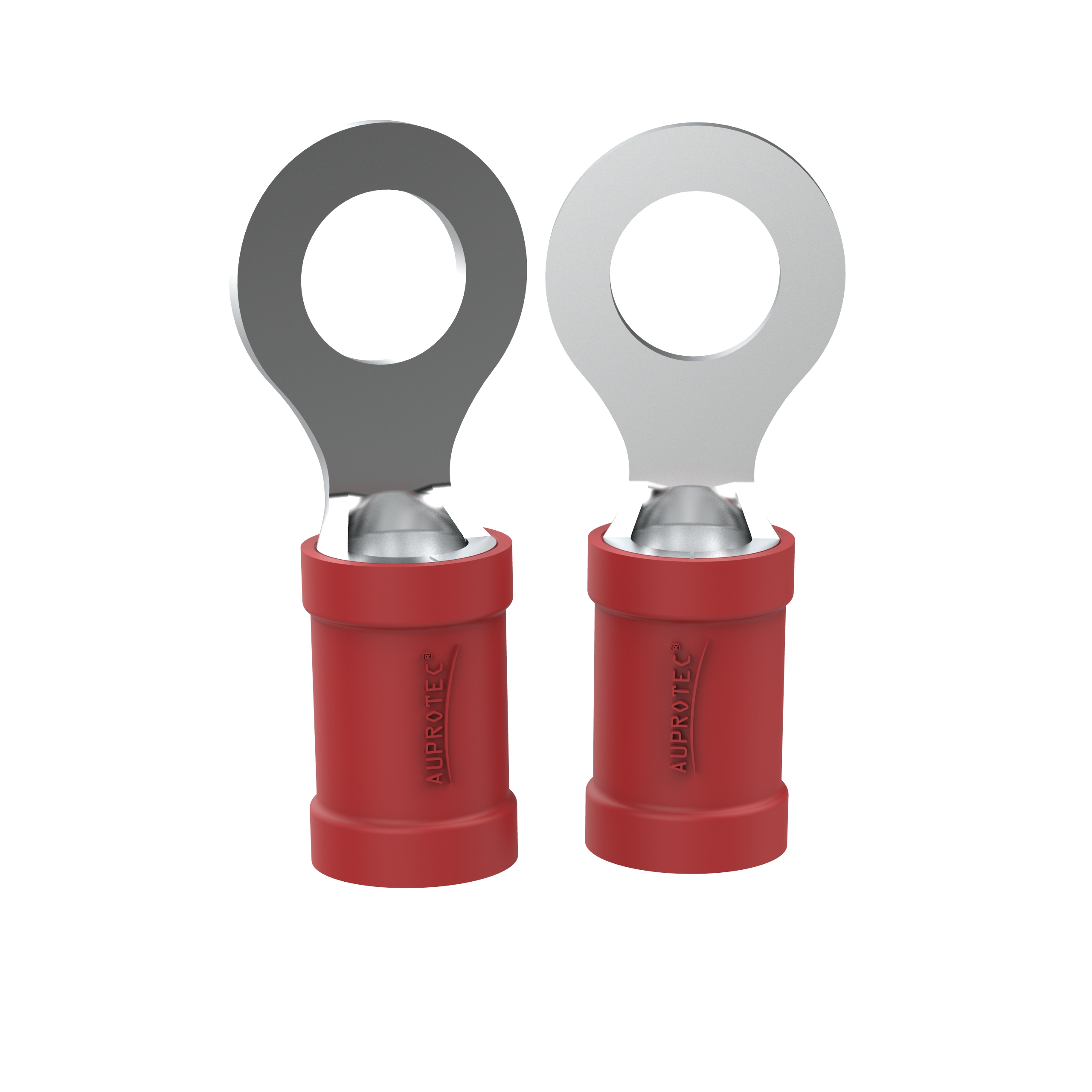 10 Ringkabelschuhe 0,5-1,5 mm² Loch-Ø M8 rot Teilisoliert RV | max 19A