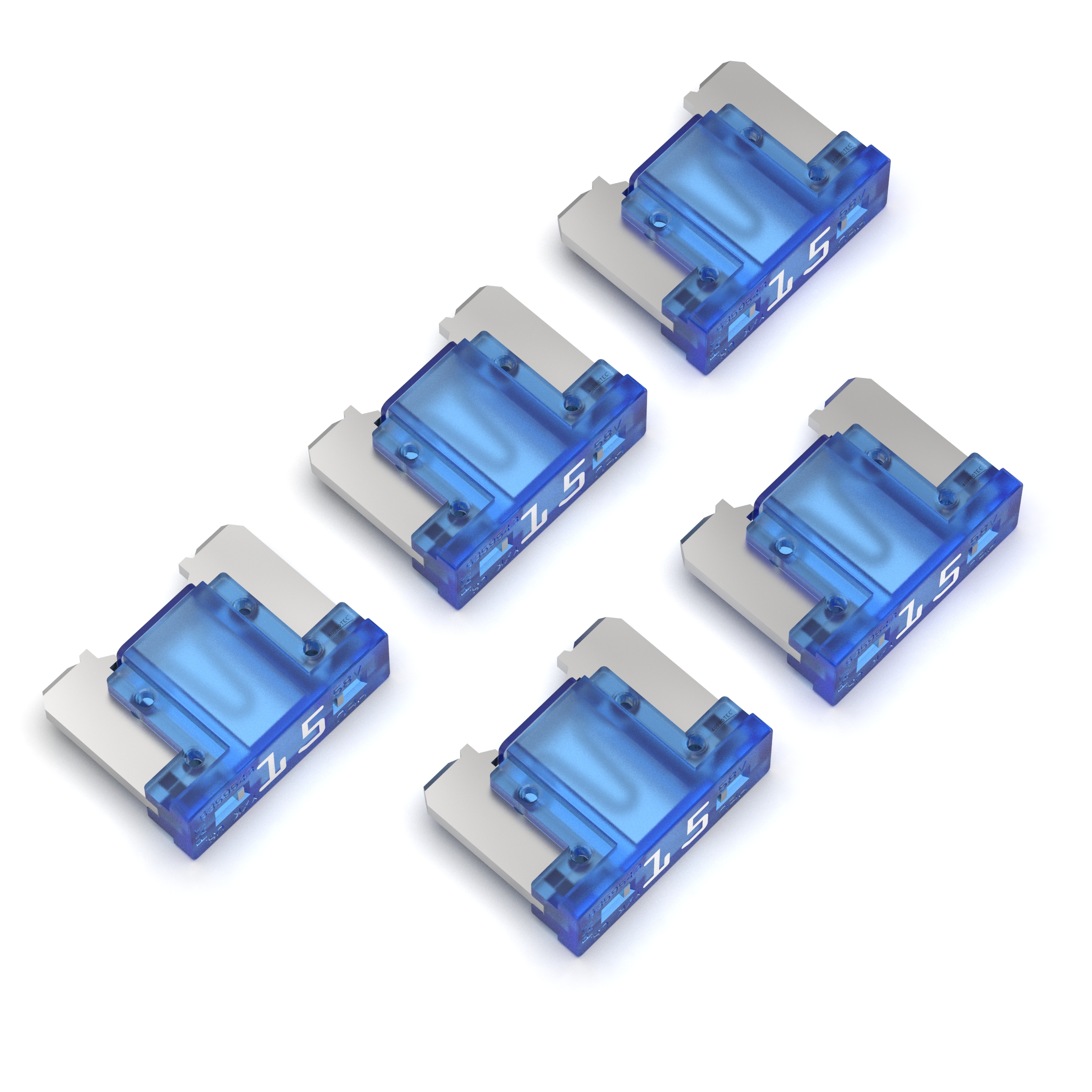 5 Kfz Sicherungen 15A Mini LP blau Flachstecksicherungen