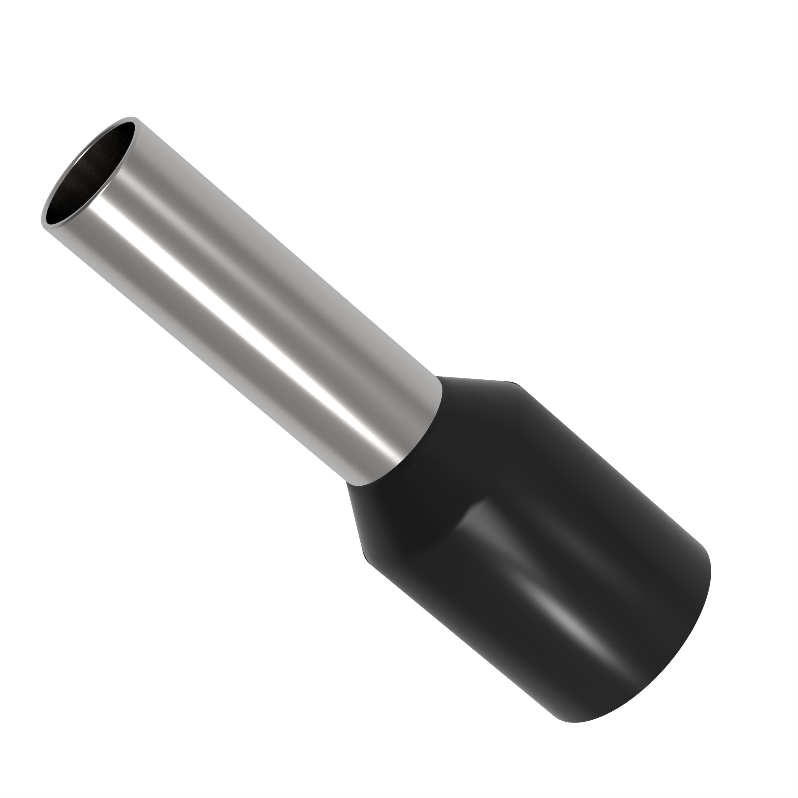 Aderendhülsen 6 mm² isoliert schwarz Kabelendhülsen