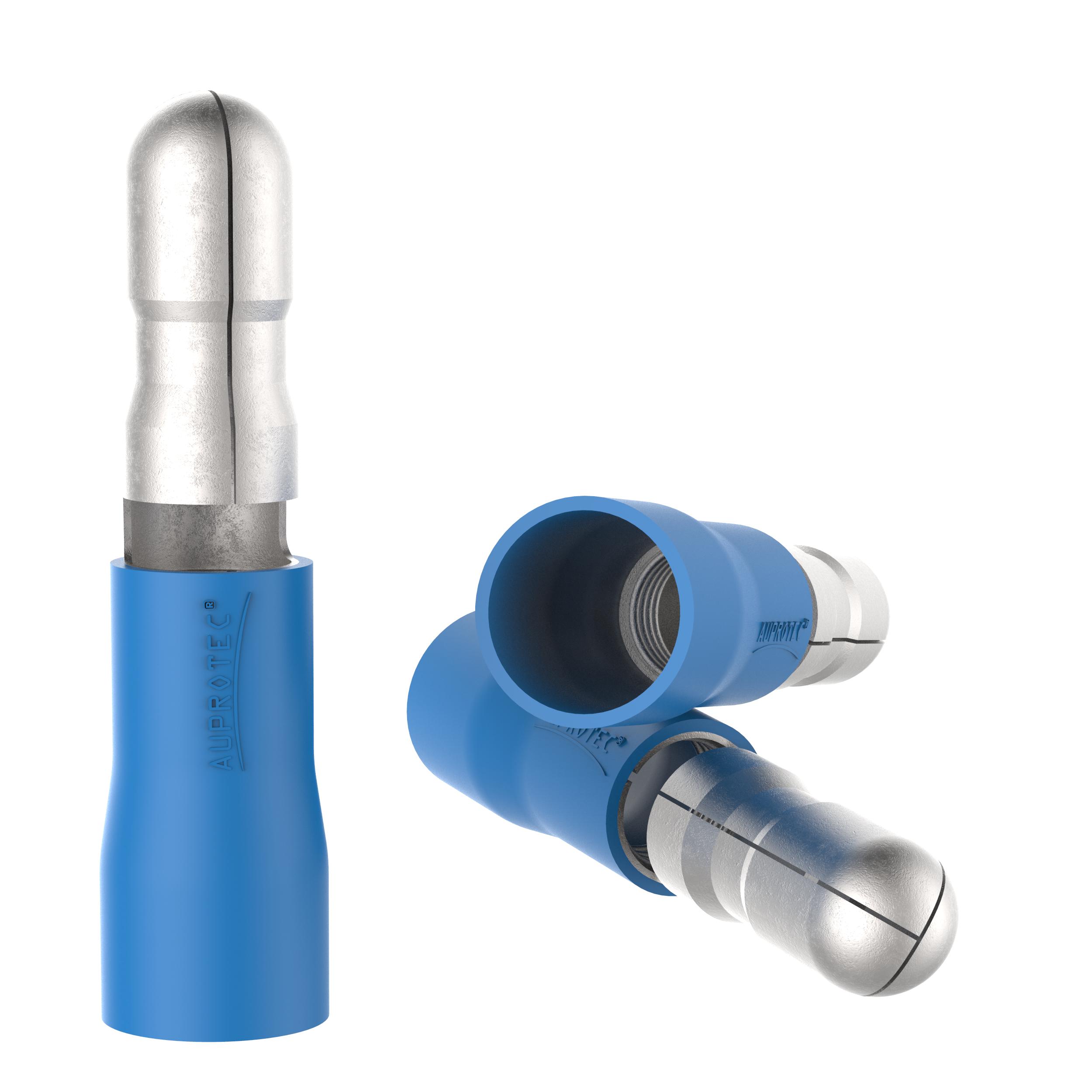 50 Rundstecker 1,5 - 2,5 mm² Teilisoliert Stecker MPD