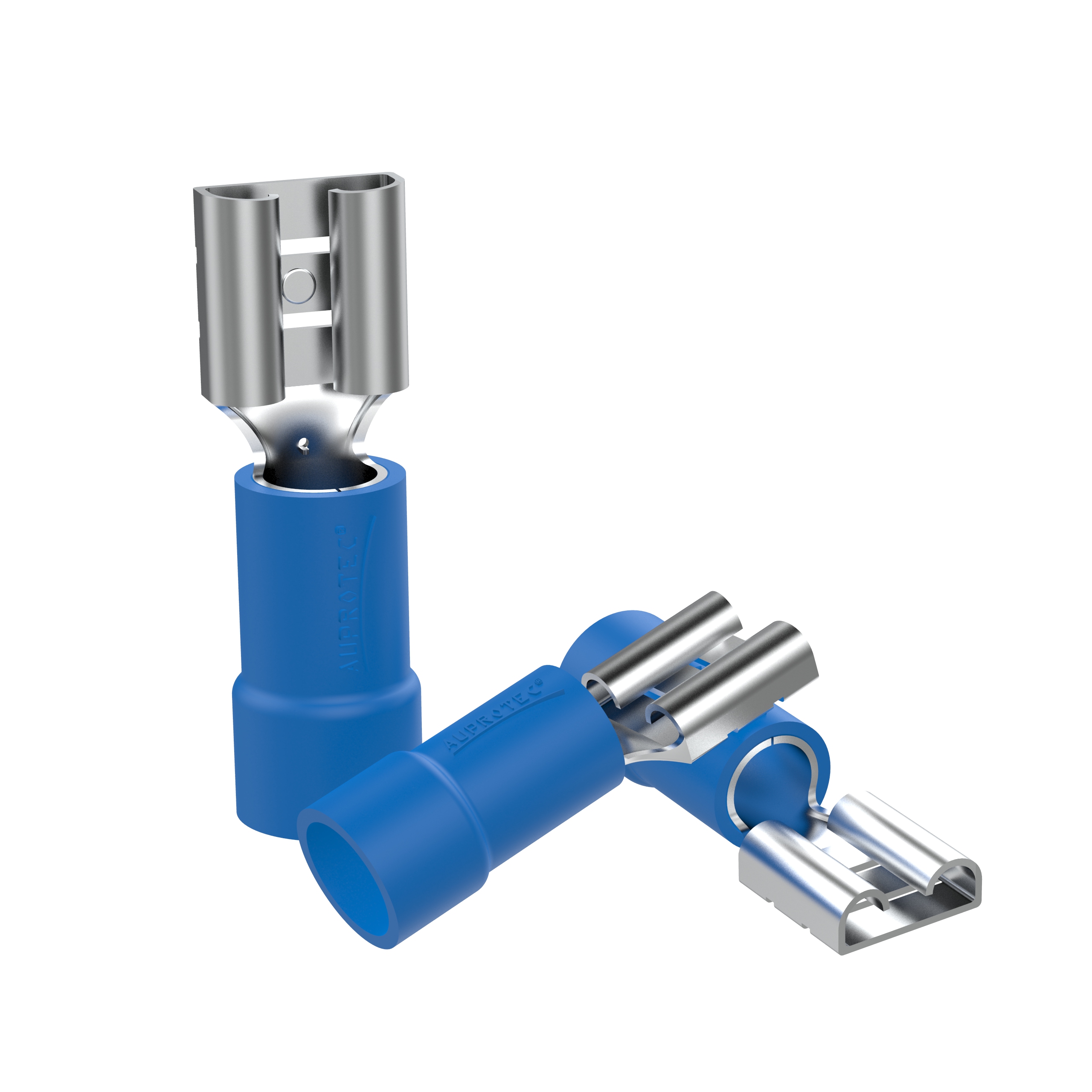 10 Flachsteckhülsen weiblich 1,5 - 2,5 mm² Teilisoliert FDD | Steckbreite: 2,8 mm
