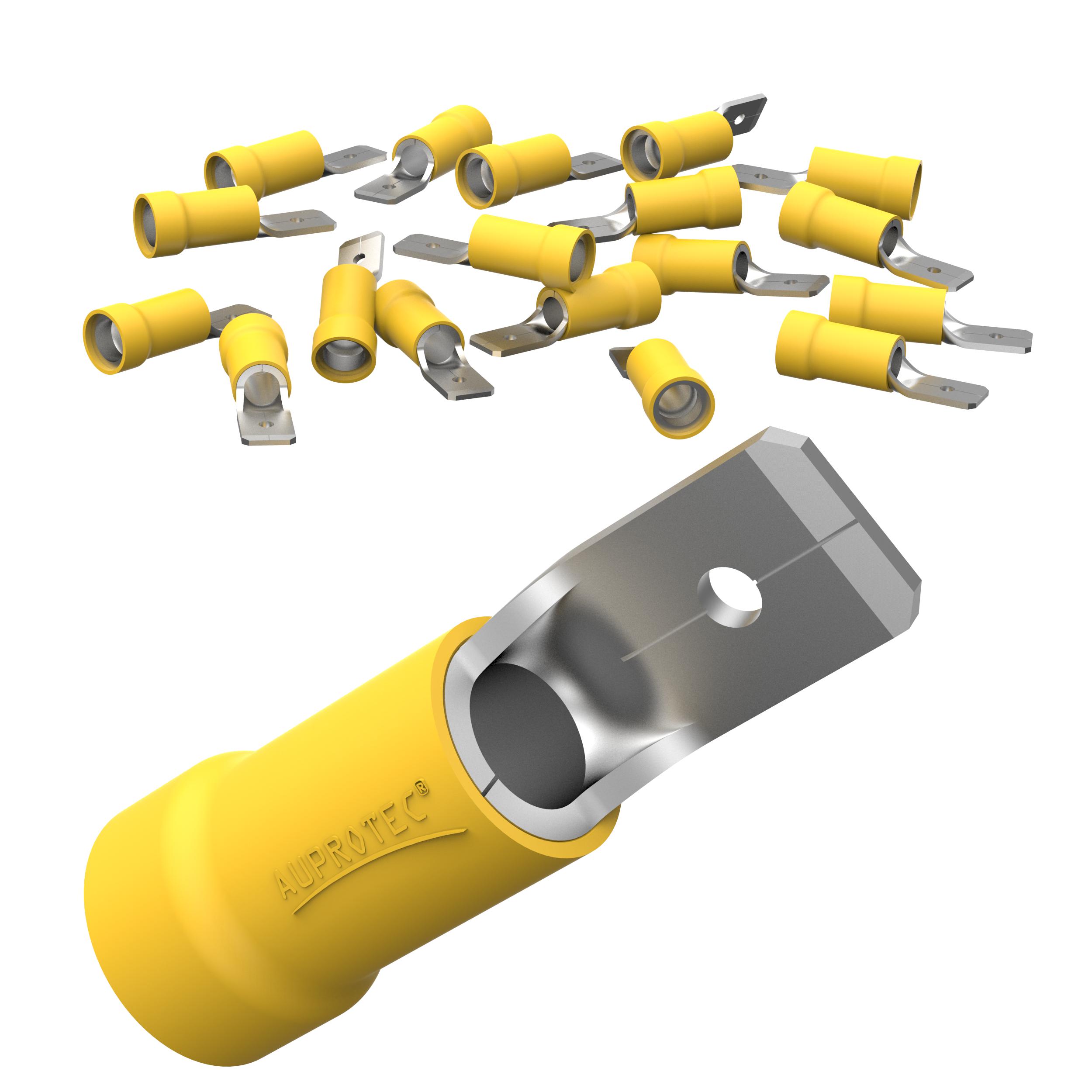 25 Flachstecker 4,0 - 6,0 mm² Teilisoliert MDD