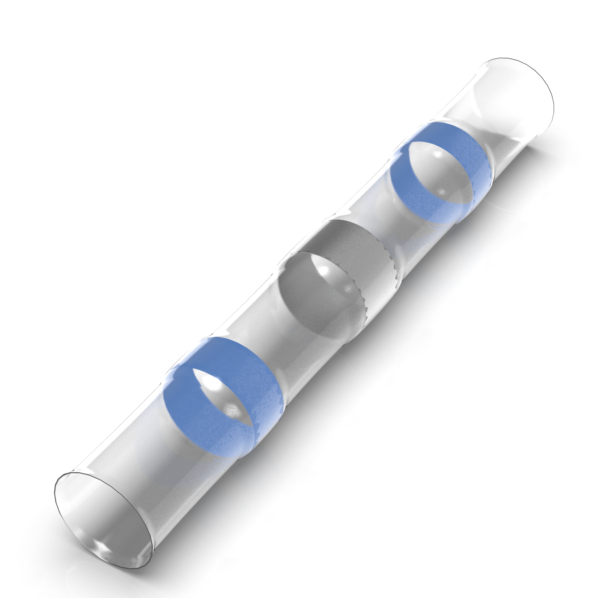 Lötverbinder 1,5 - 2,5 mm² blau mit Schrumpfschlauch Ø 5 mm