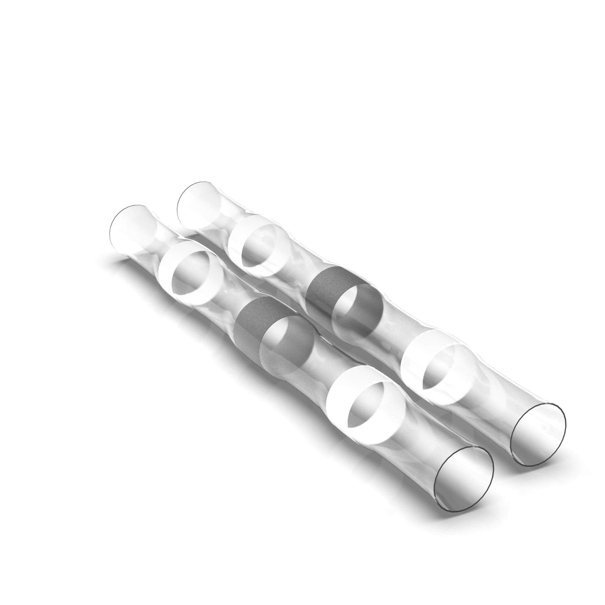 5 Lötverbinder 0,3 - 0,5 mm² weiß mit Schrumpfschlauch Ø 1,5 mm