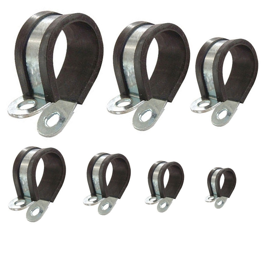 Rohrschelle mit Gummieinlage Ø 30 mm / Band 15 mm DIN 3016 RSGU
